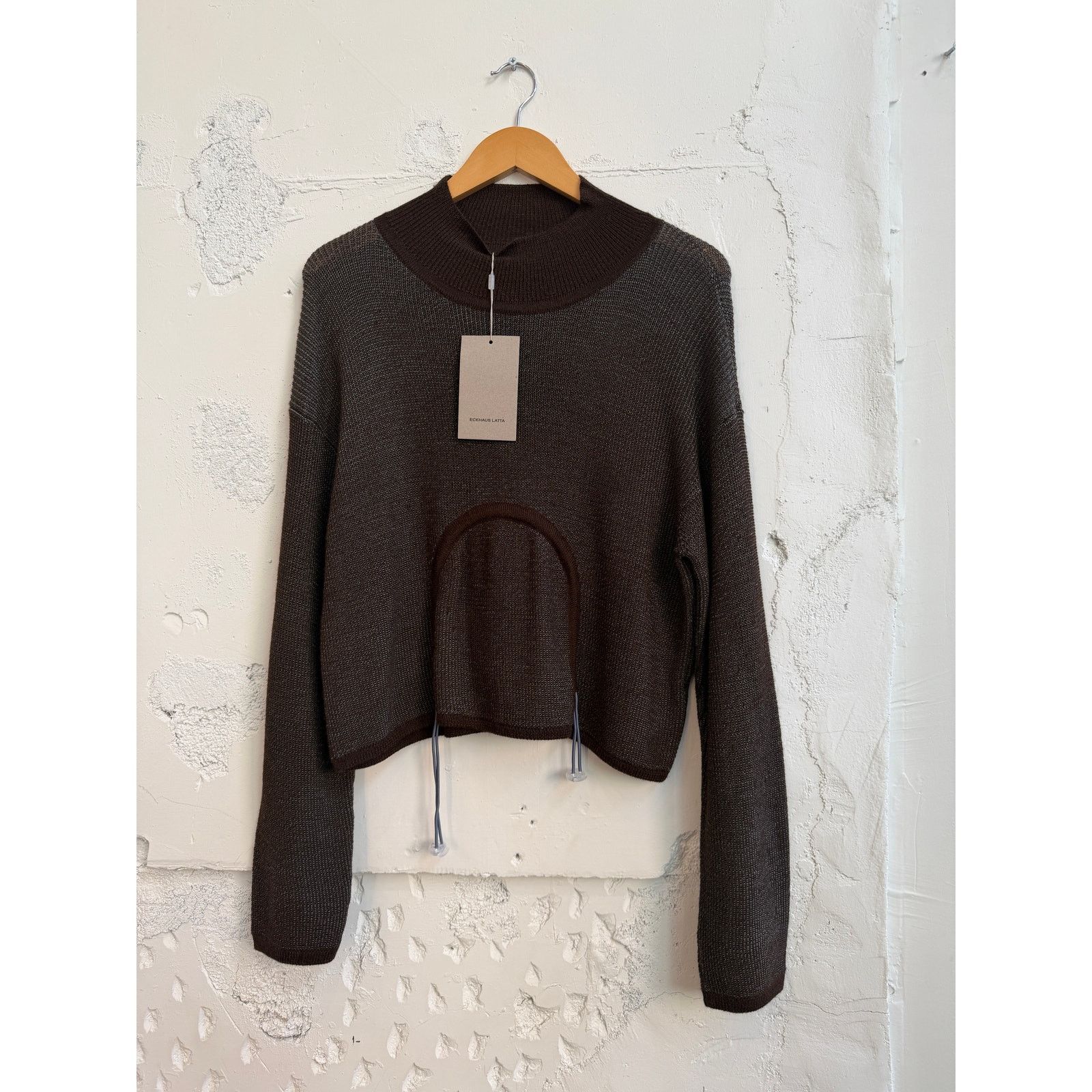 Eckhaus Latta ECKHAUS LATTA Navy & Beige Pixel Hoodie | Grailed