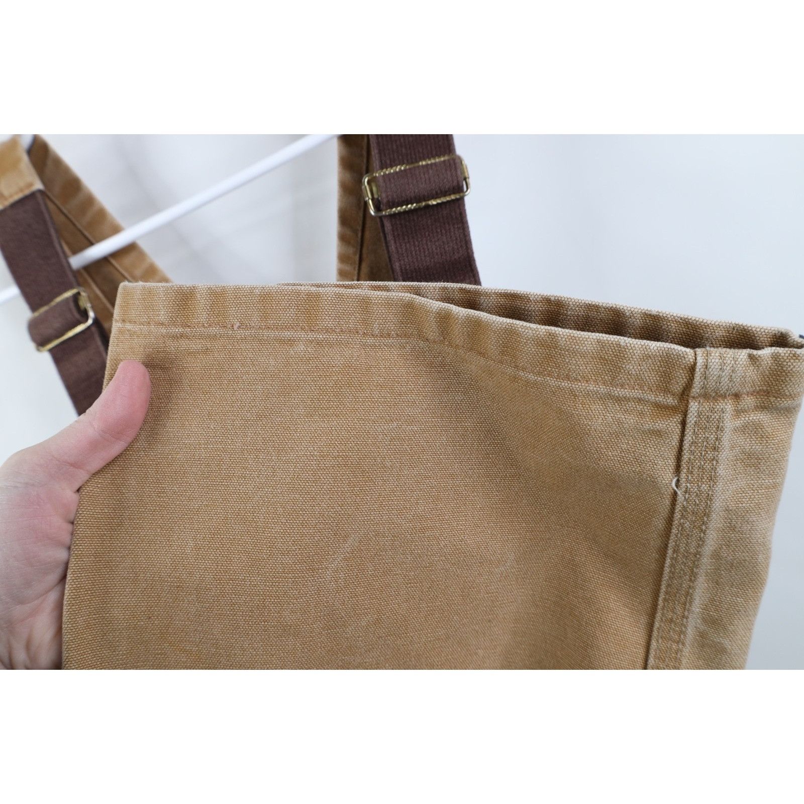 Carhartt Vintage Y2K Carhartt Faded Double Knee Canvas Overalls Size US 36 / EU 52 - 13 Thumbnail