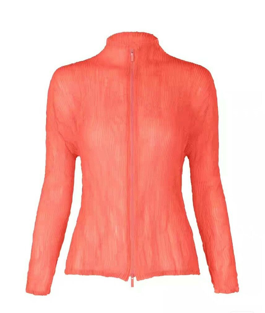 Issey Miyake Issey Miyake Coral Zip-Up Cardigan Size XS / US 0-2 / IT 36-38 - 1 Thumbnail