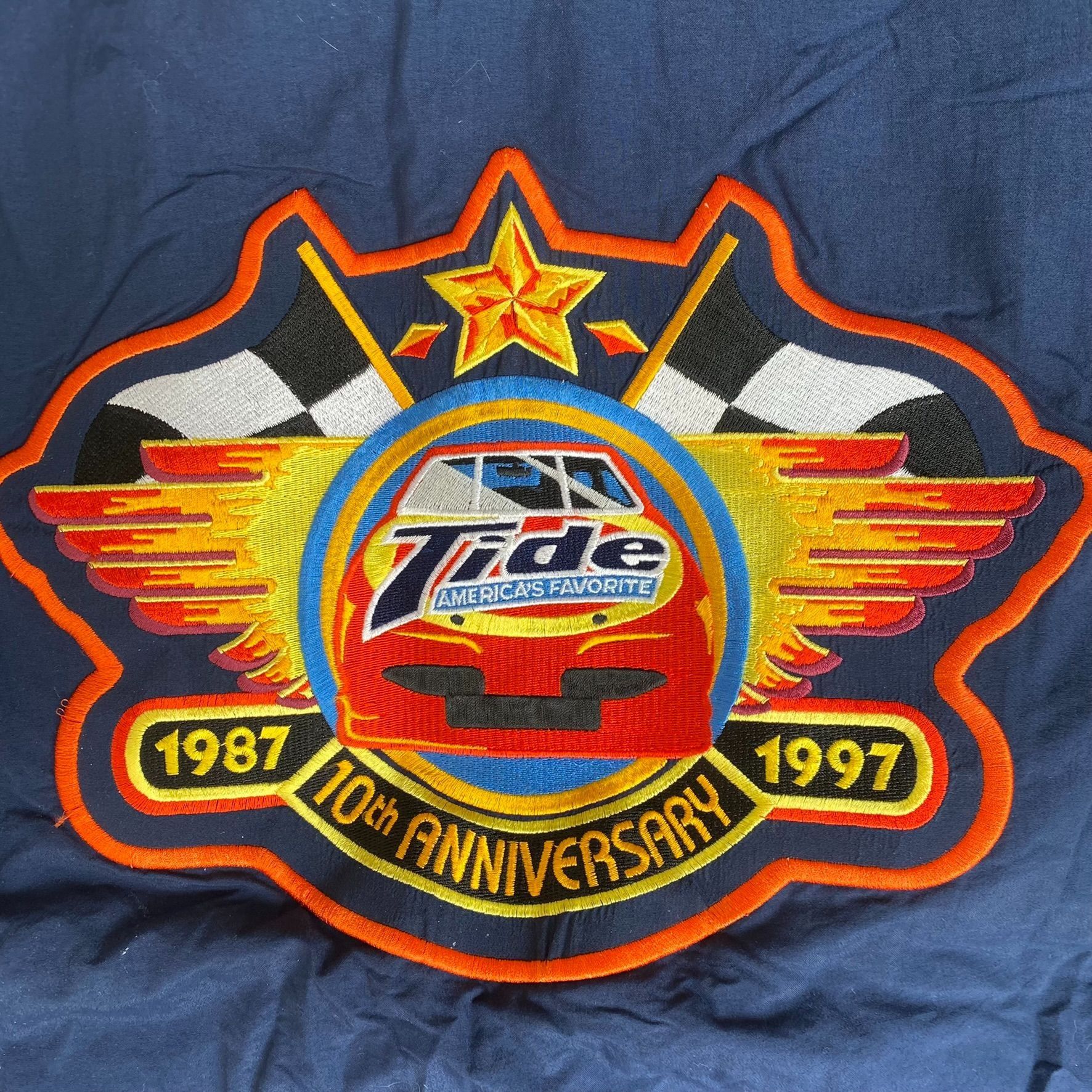 NASCAR Vintage 90s NASCAR Tide Racing Bomber Puffer Jacket Quilted Size US XL / EU 56 / 4 - 5 Thumbnail
