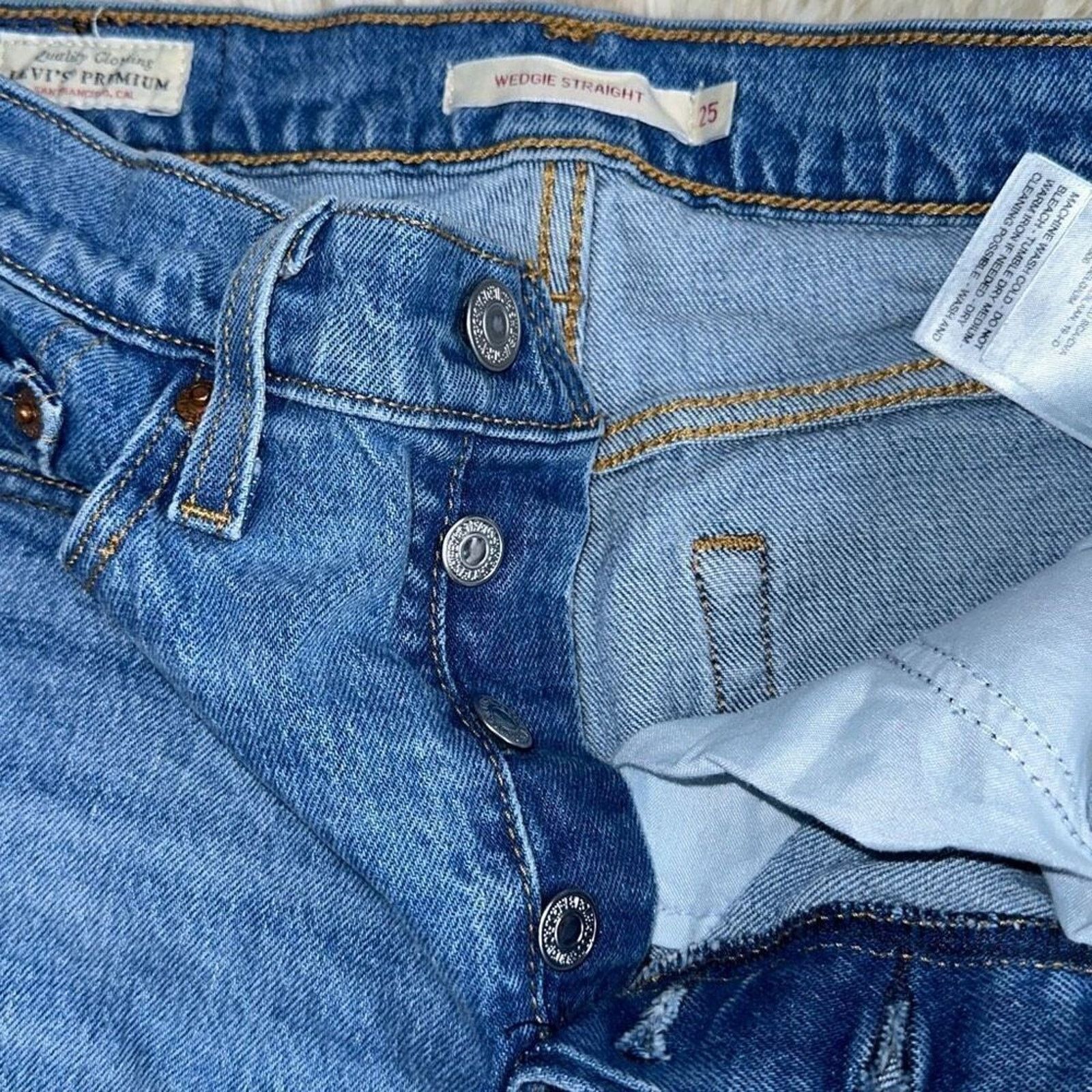 Levi's Levi’s Wedgie Fit High Waist Jeans | Sz 25 Size 25" / US 0 / IT 36 - 4 Thumbnail