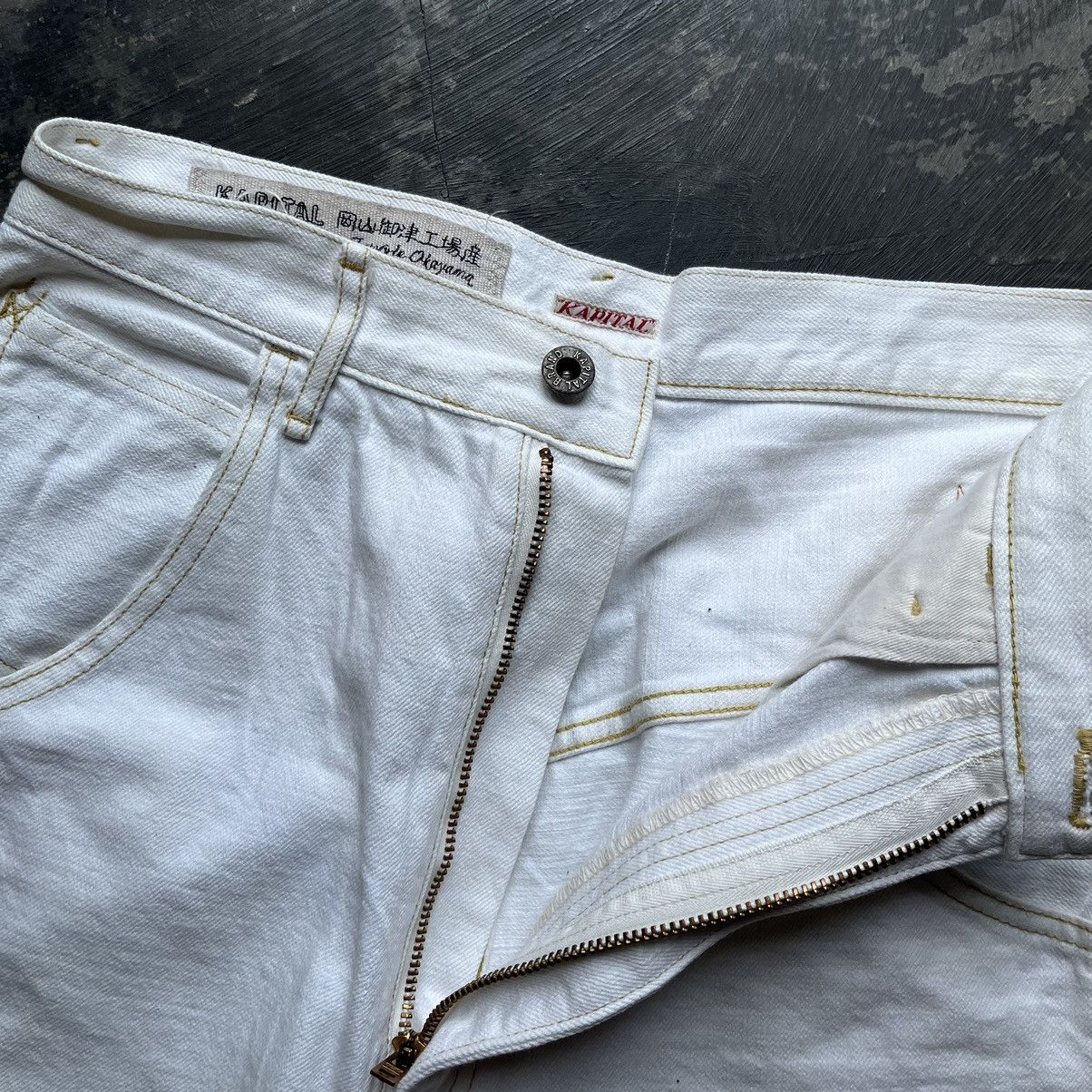 Japanese Brand × Kapital × Vintage Kapital inc buckle back white denim Size US 29 - 13 Thumbnail