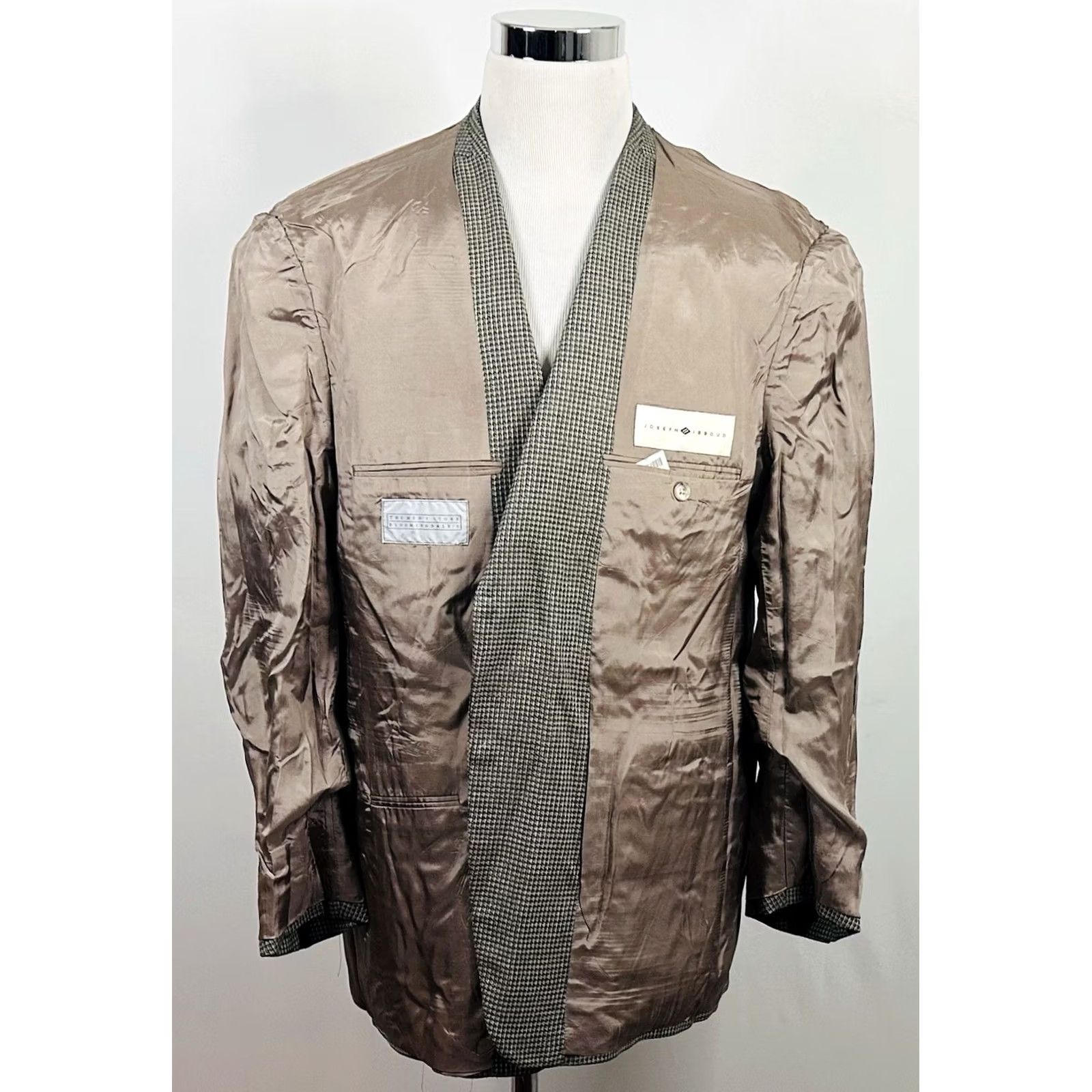 Joseph Abboud Joseph Abboud Sport Coat Silk Wool Blend Gold Knit Two-Button Lined 44R Jacket Mens Dress Coat Size US XS / EU 42 / 0 - 7 Thumbnail