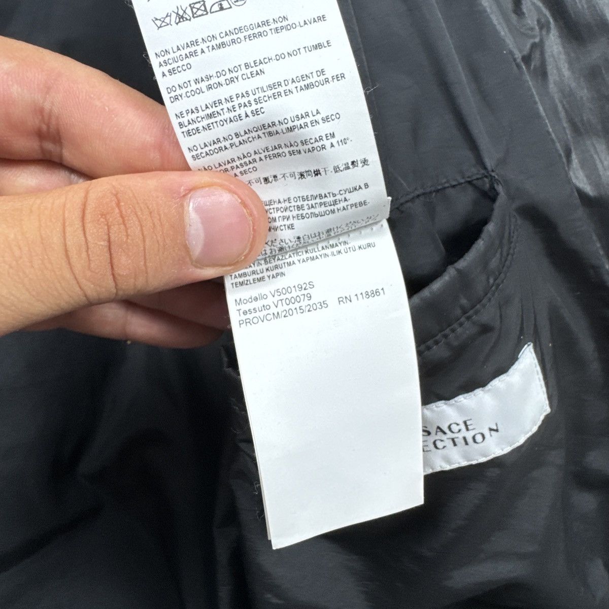 Versace Mens VERSACE Collection Black Puffer Down Jacket Size L / 52 Size US L / EU 52-54 / 3 - 12 Thumbnail