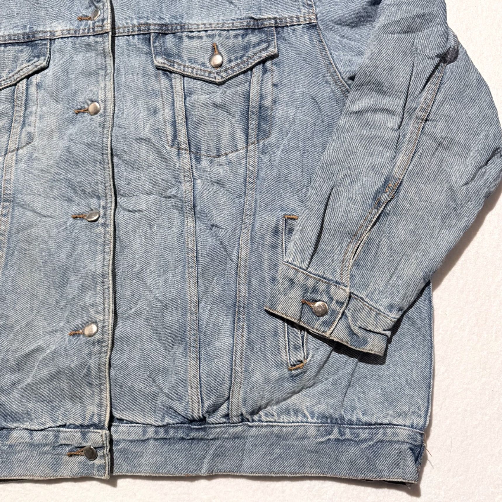 Vintage Vintage Current Seen Trucker Jacket Women's Blue Light Wash Denim Hooded - 22W Size 3XL / US 20-22 - 5 Thumbnail