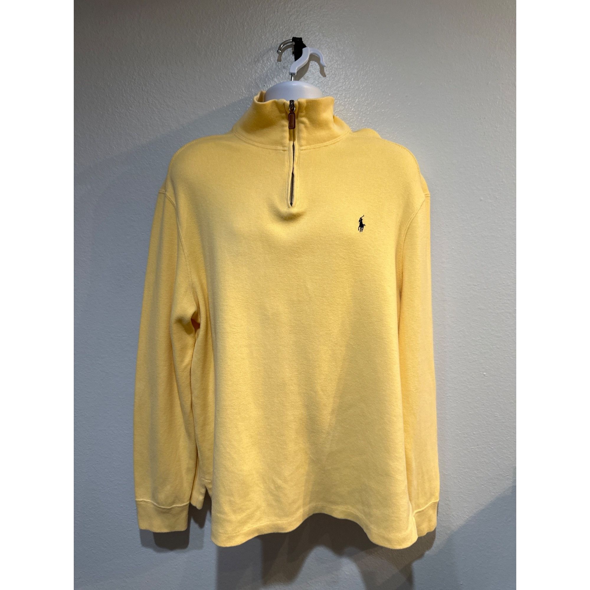 Polo Ralph Lauren Polo Ralph Lauren Lg Yellow Quarter Zip Long Sleeve Knit Swe Size US L / EU 52-54 / 3 - 5 Thumbnail