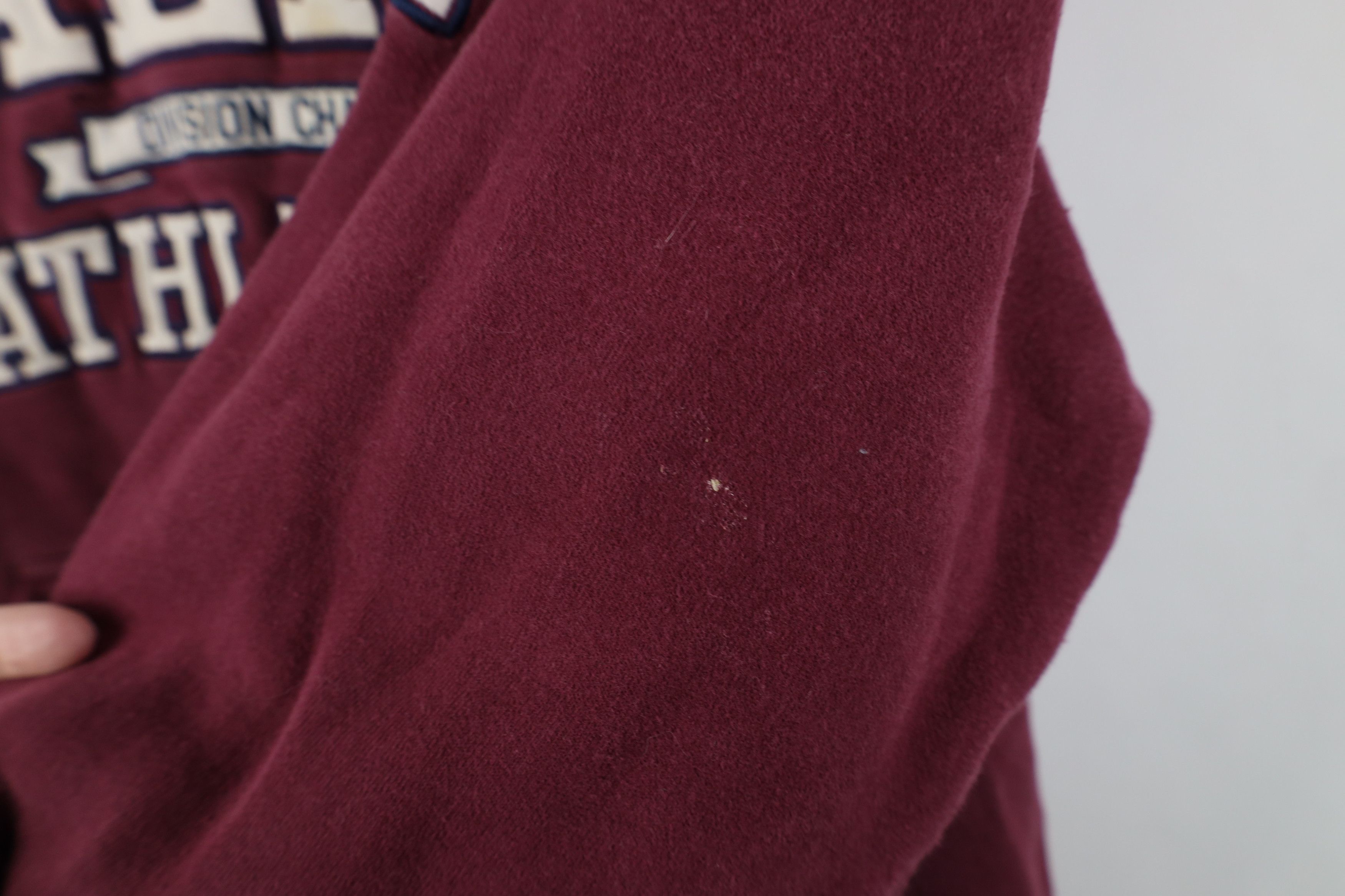 Aeropostale Vintage 90s Y2K Aeropostale Spell Athletics Hoodie Maroon Size US XL / EU 56 / 4 - 13 Thumbnail