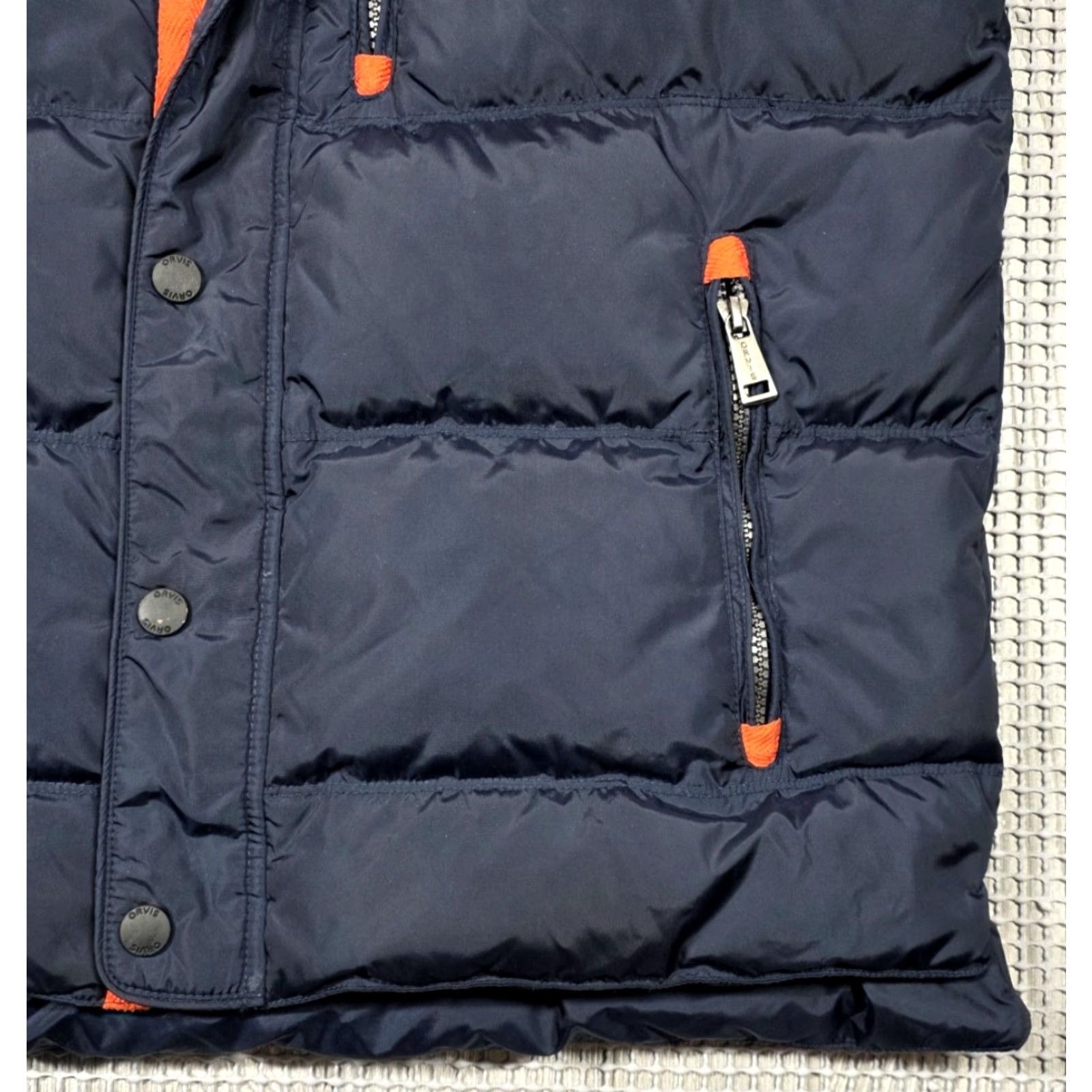 Orvis Orvis Essex Duck Down Blue Orange Quilted Puffer Vest Jacket M Adjustable waist Size US M / EU 48-50 / 2 - 3 Thumbnail
