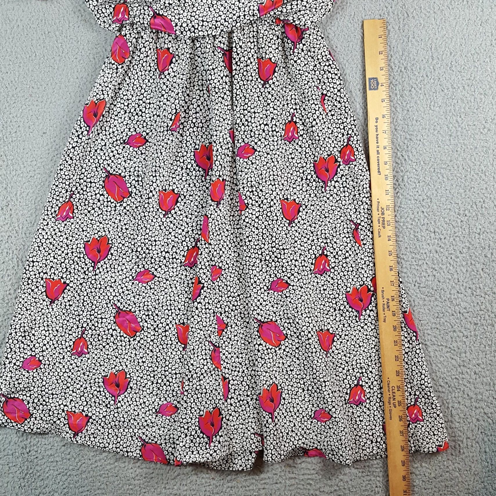 Vintage VINTAGE Vintage 80s Short Sleeve Secretary Dress Womens Size 6 Floral Flower Midi Office Size 28" / US 6 / IT 42 - 6 Thumbnail