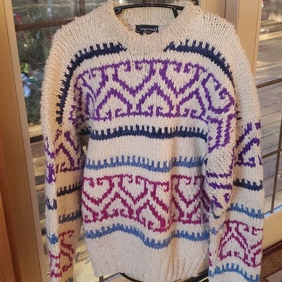 Vintage Vintage Caramba Line 100% Wool LS Made in Ecuador Sz. XL Swe Size US XL / EU 56 / 4 - 2 Thumbnail