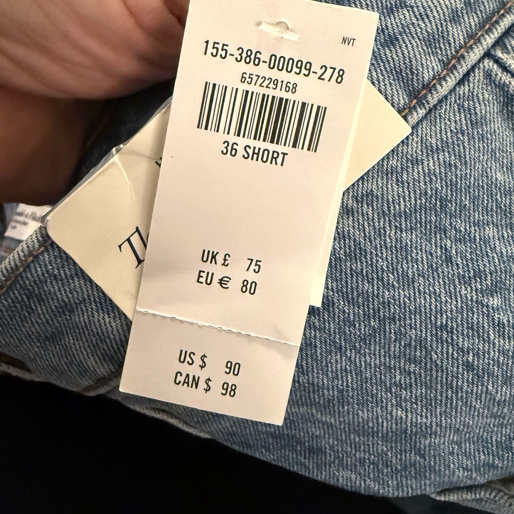 Abercrombie & Fitch Abercrombie & Fitch The 90s Relaxed Jean High Rise Womens 36 22 Short Blue NEW Size 32" / US 10 / IT 46 - 6 Thumbnail