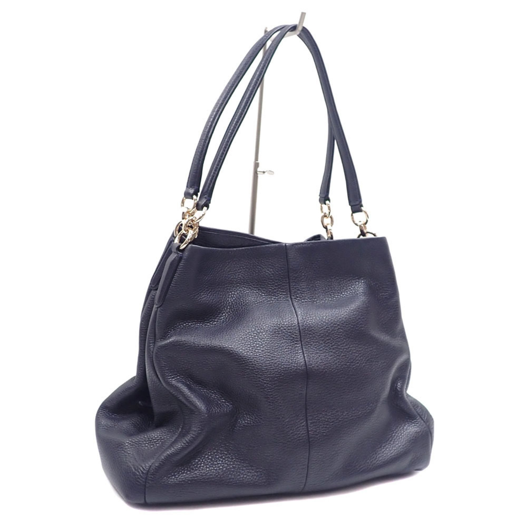 image of Coach Phoebe Shoulder Bag For Women, Navy, Leather, F34495, Women's