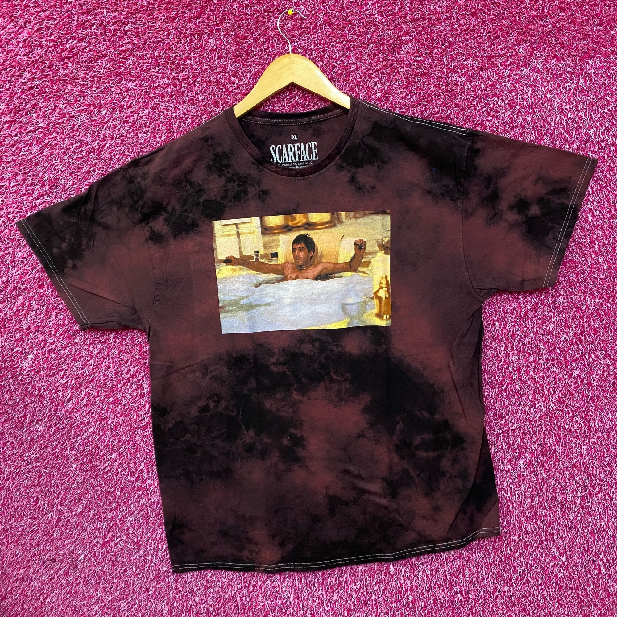 Other Scareface Tony Montana Maroon Tie Dye T-Shirt XL Size US XL / EU 56 / 4 - 3 Thumbnail