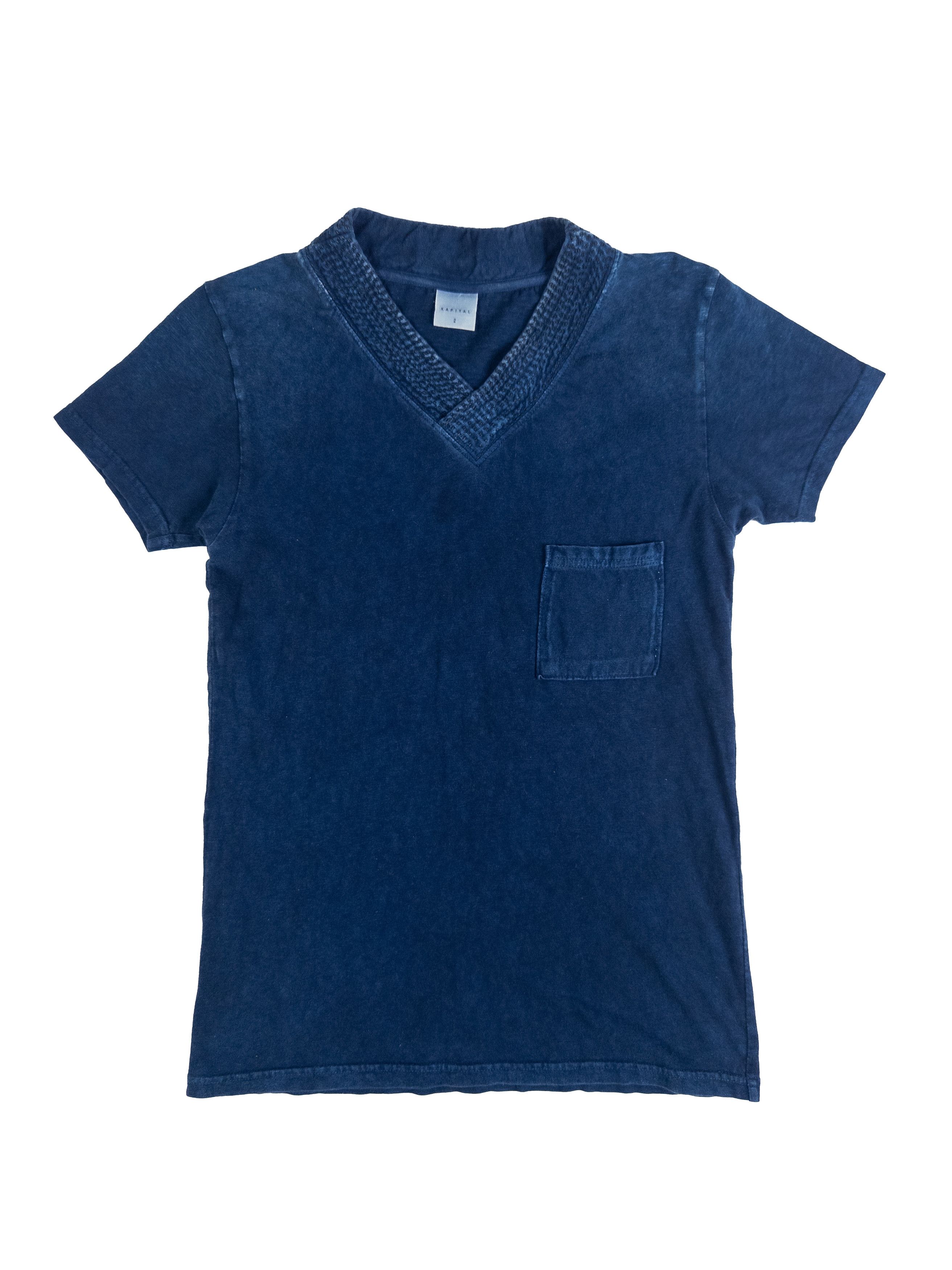Kapital Kapital Sashiko V Neck Tee Size US M / EU 48-50 / 2 - 1 Thumbnail