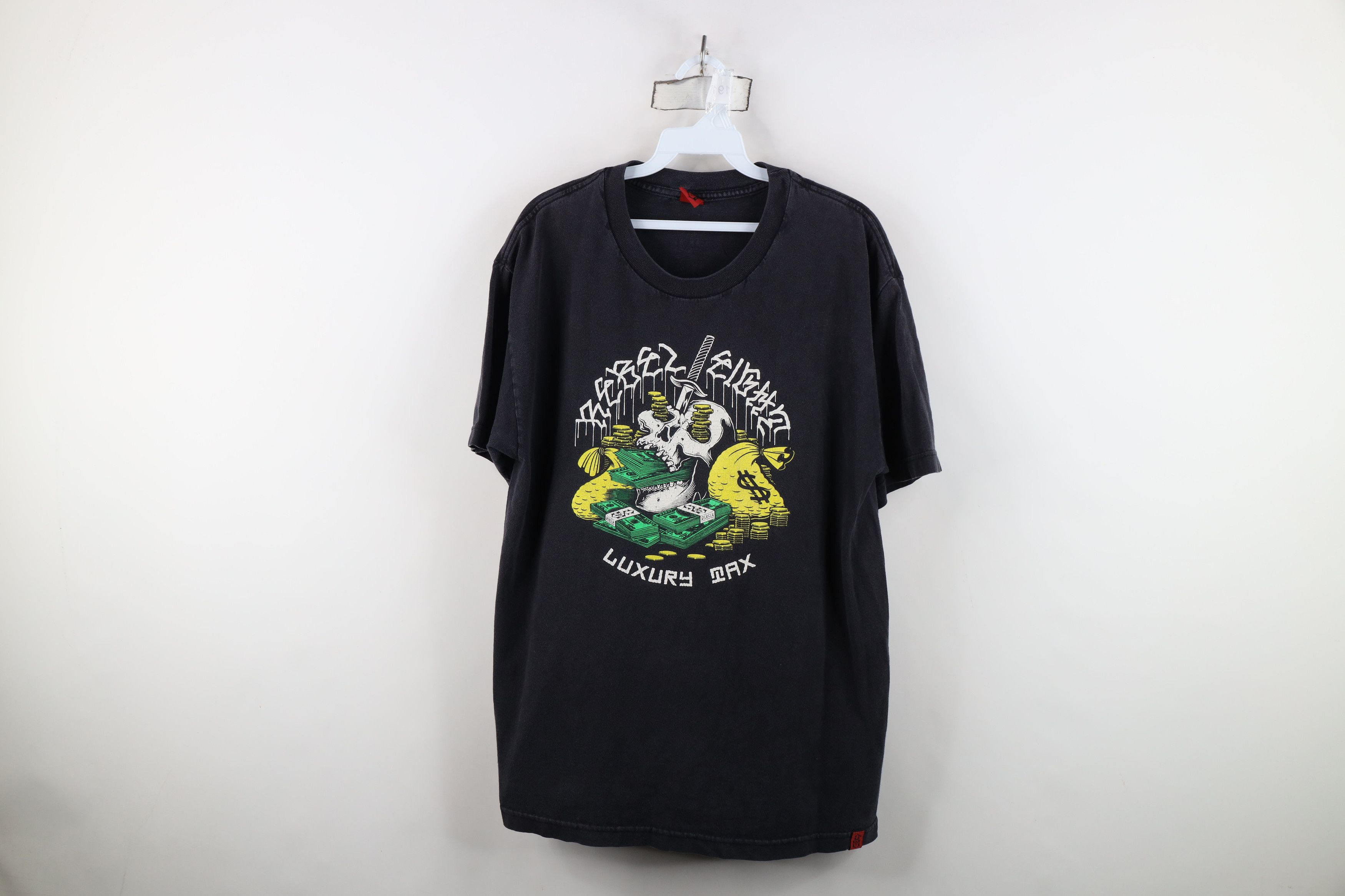 Vintage Vintage Rebel 8 Spell Luxury Tax Skull Money T-Shirt Black Size US L / EU 52-54 / 3 - 1 Thumbnail