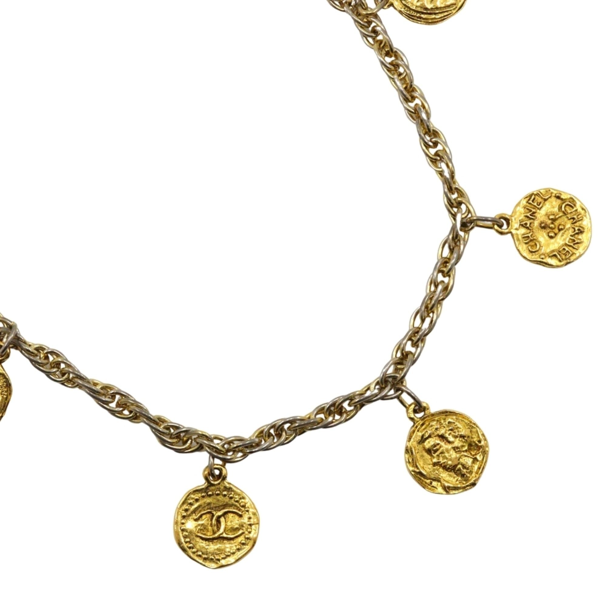 Chanel Chanel COCO Mark coin charm necklace, gold plated, approximately 74g, for women. Size ONE SIZE - 1 Thumbnail