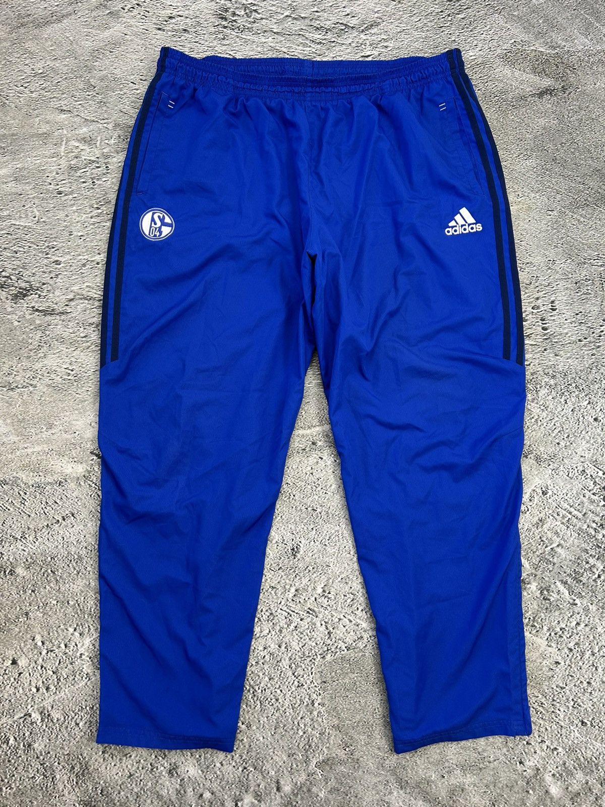 Adidas × Vintage Adidas Schalke 04 vintage blue nylon track pants baggy Size US 36 / EU 52 - 1 Thumbnail