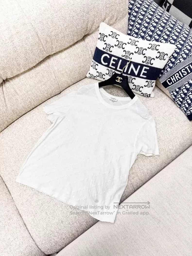 Chanel Chanel Diamond check-patterned short-sleeved T-shirt Size XS / US 0-2 / IT 36-38 - 2 Thumbnail