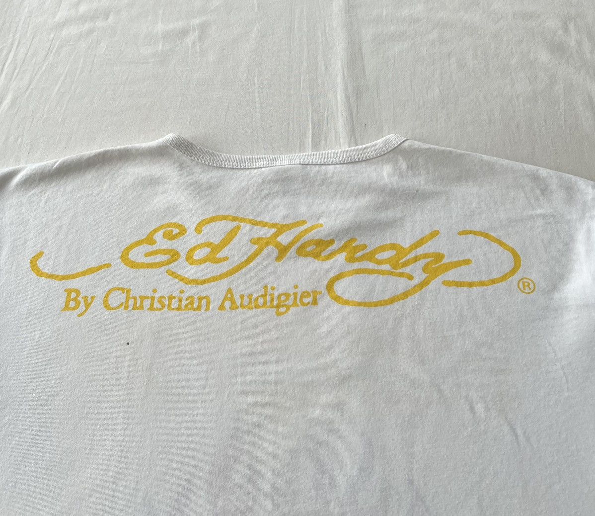 Ed Hardy Ed Hardy Christian Audigier Eagle Tattoo White T-shirt Size US L / EU 52-54 / 3 - 15 Thumbnail