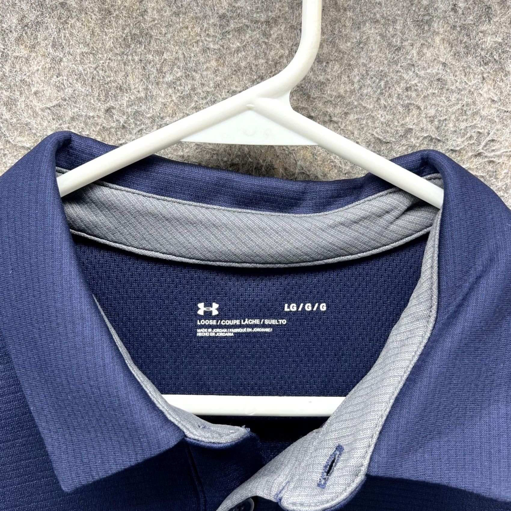 Under Armour Under Armour Polo Shirt Mens Large Blue Solid Golf Loose Fit Performance Casual Shirt Size US L / EU 52-54 / 3 - 7 Thumbnail