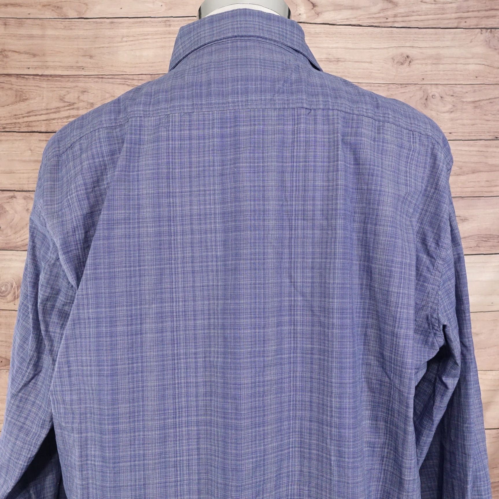 Pronto Uomo PRONTO UOMO BLUE PLAID BUTTON DOWN SHIRT MENS XL LONG SLEEVE Size US XL / EU 56 / 4 - 6 Thumbnail