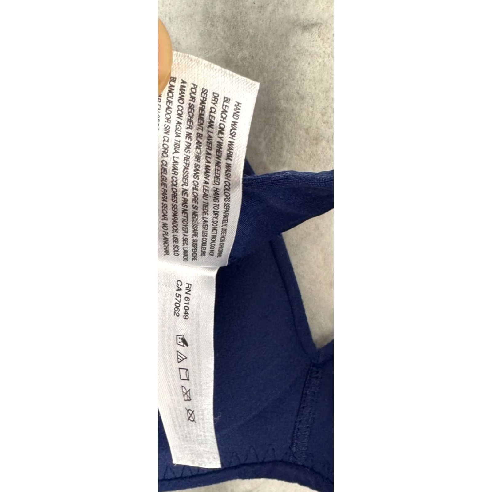 Vintage Wacoal Shirt Bra Womens 34B Wireless Navy Women Size Nylon Spandex adjustable Size ONE SIZE - 5 Thumbnail