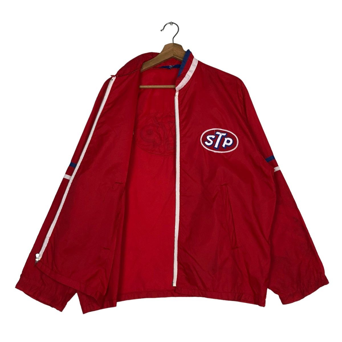 Kadoya 🔥VINTAGE ZIPPER BIKER JACKET LIGHT STP BIG LOGO Size US L / EU 52-54 / 3 - 11 Thumbnail
