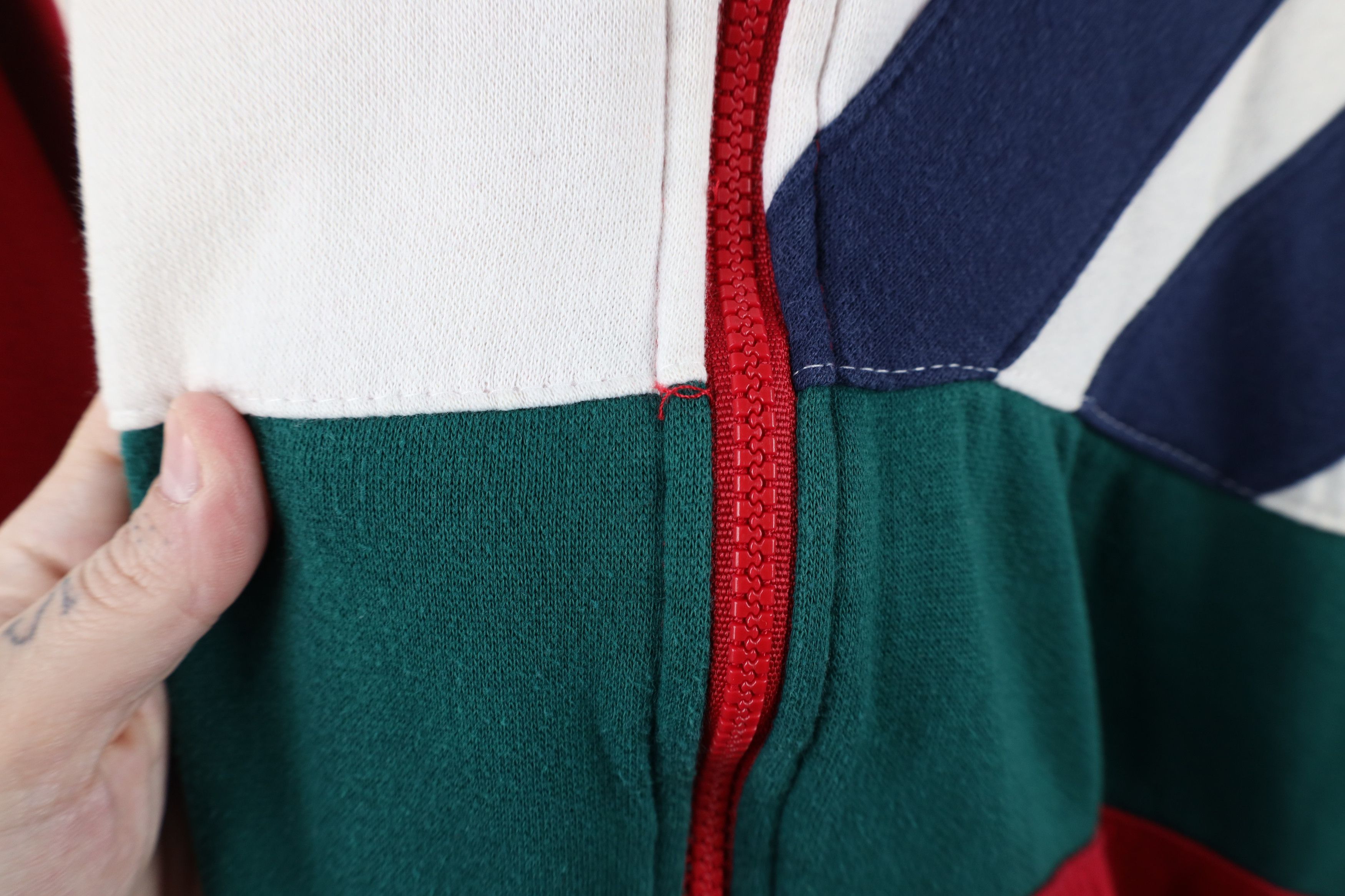 Vintage Vintage 90s Streetwear Block Full Zip Sweatshirt Jacket Size US XL / EU 56 / 4 - 5 Thumbnail