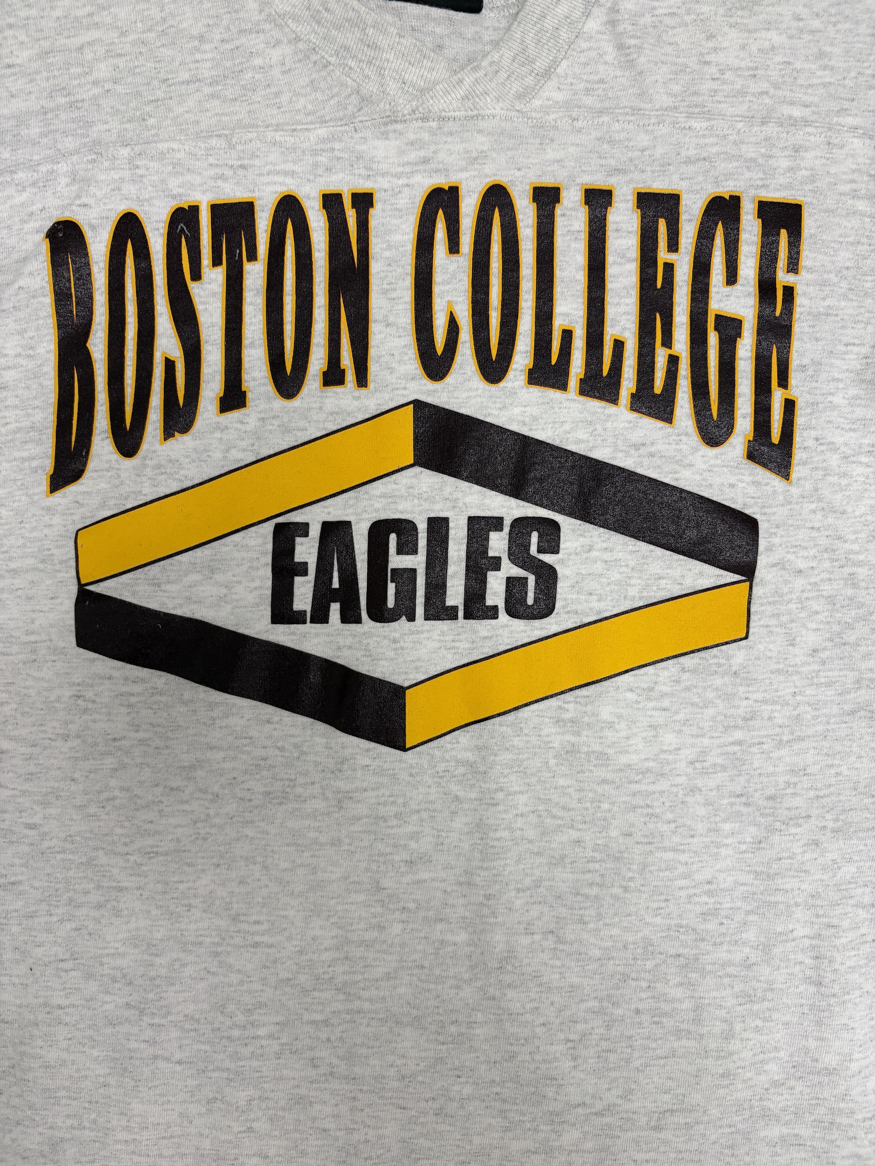 Soffe × Vintage Boston College Eagles Vintage Grey T-Shirt Tee Size US XL / EU 56 / 4 - 2 Thumbnail