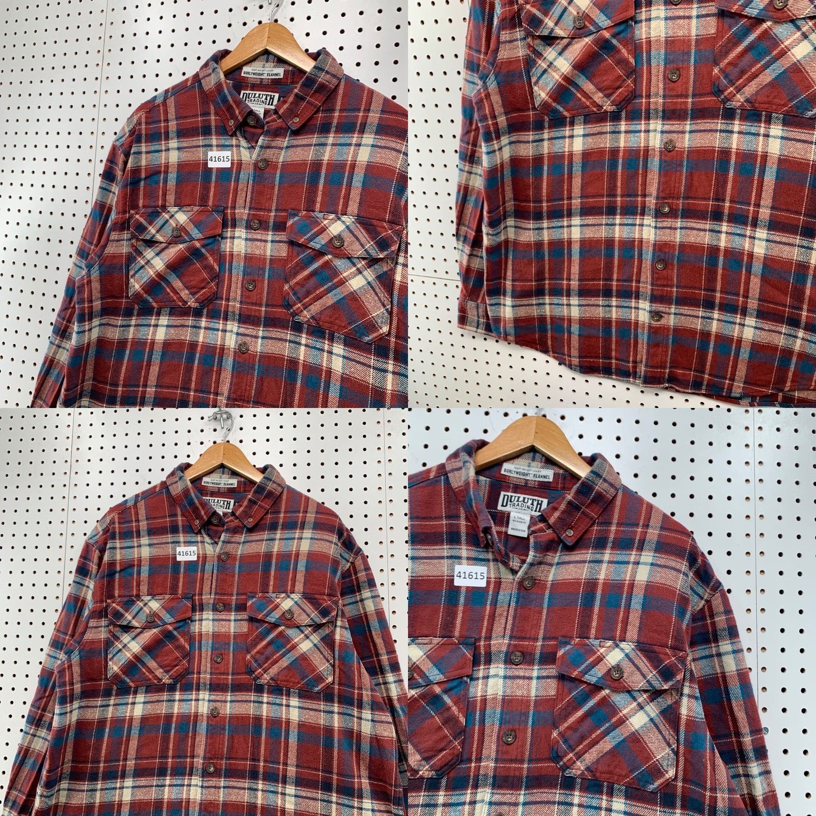 Vintage Duluth Shirt Mens LT Red Heavyweight Flannel Button Shacket Size US L / EU 52-54 / 3 - 8 Thumbnail