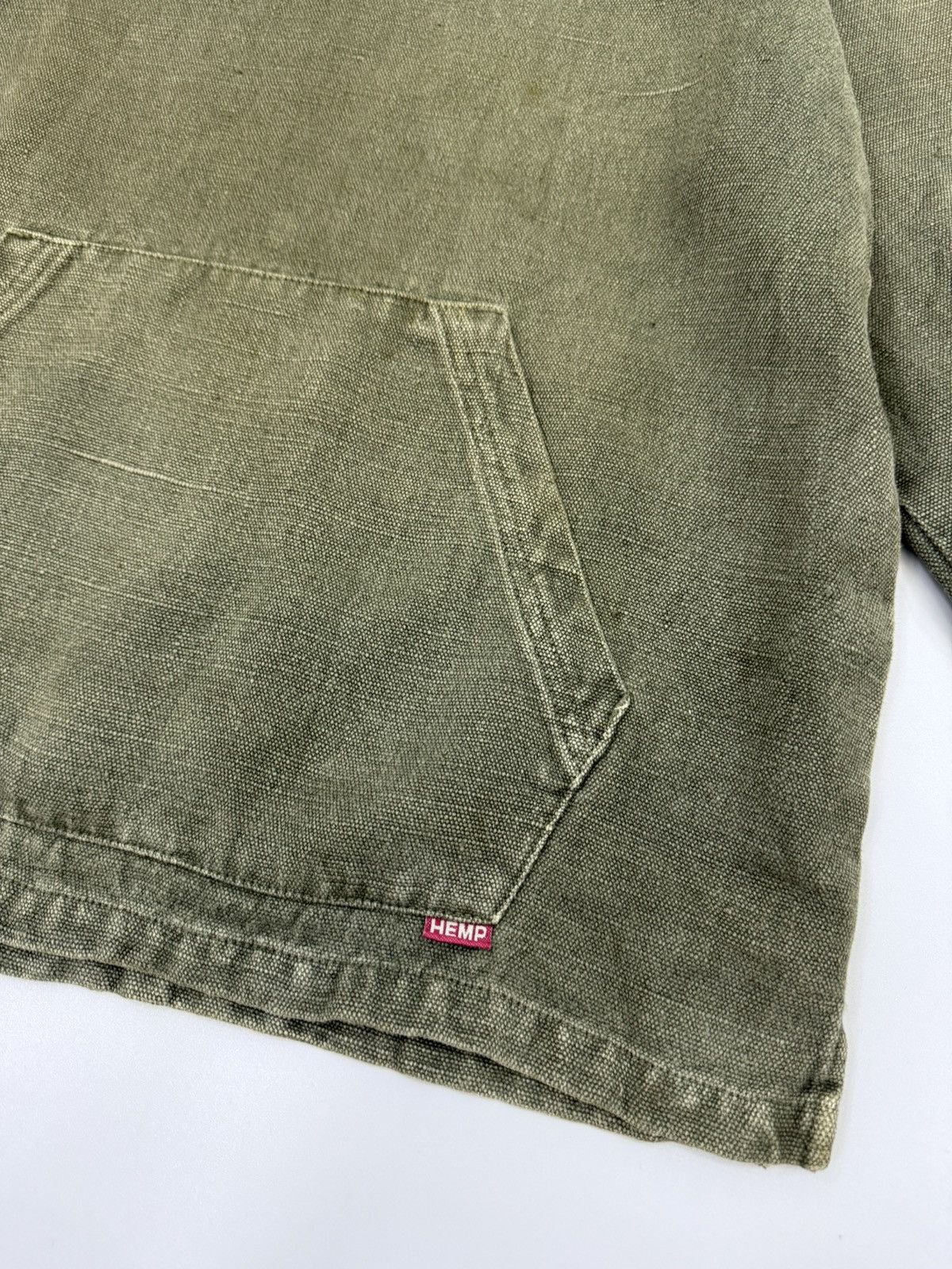 Blue Blue Japan GAIJIN MADE Handwoven Hemp Halfzip Anorak Jumper Jacket Size US M / EU 48-50 / 2 - 4 Thumbnail