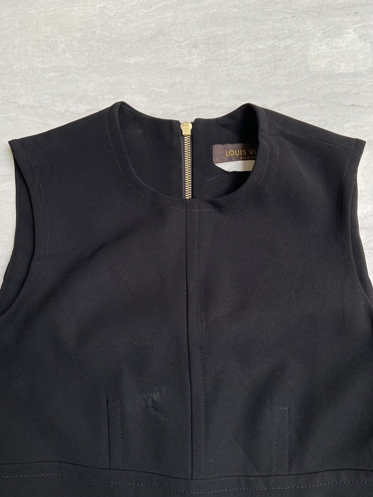 Louis Vuitton LOUIS VUITTON Black Midi Dress Size XS / US 0-2 / IT 36-38 - 17 Thumbnail