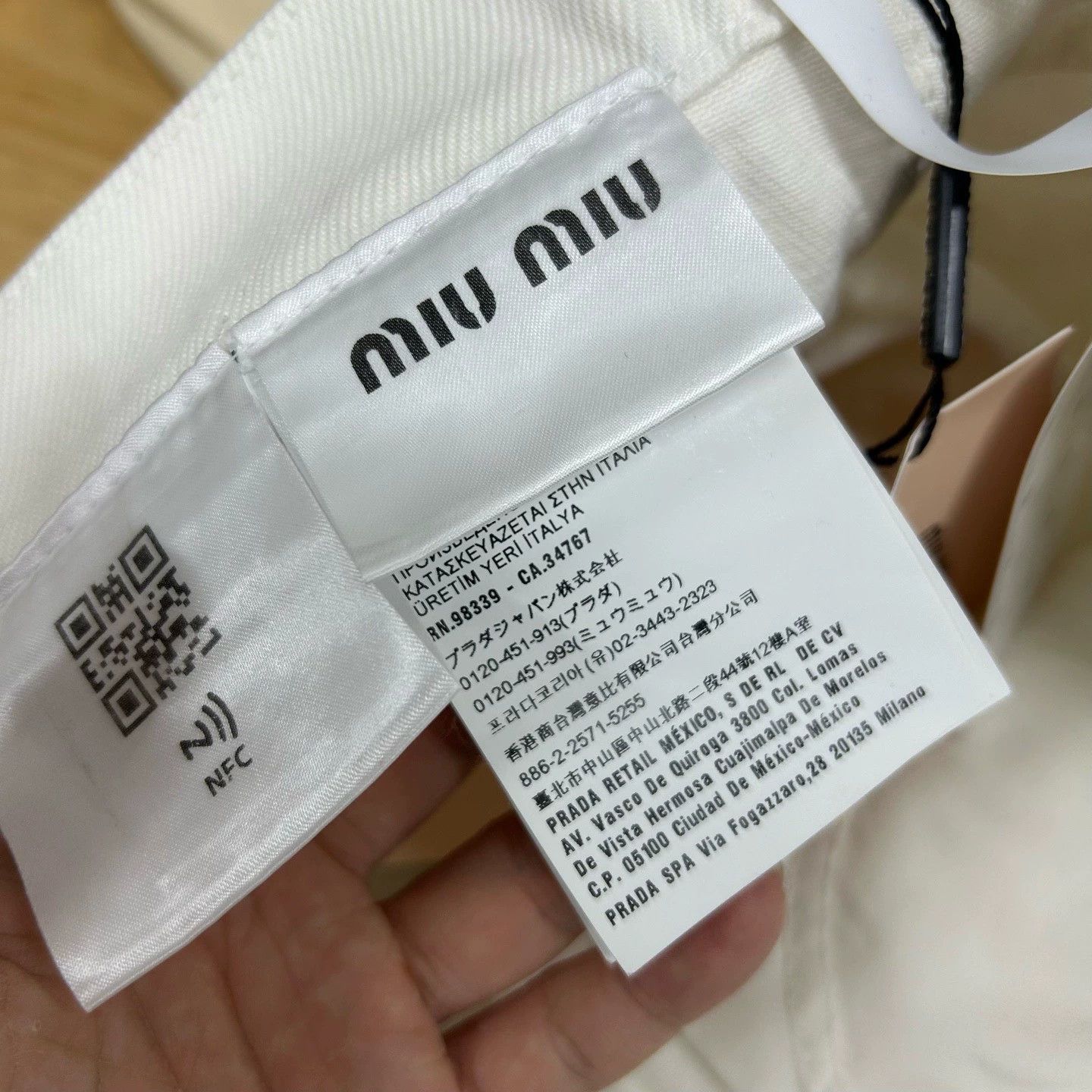 Miu Miu MIU MIU NEW TAG Jeans Logo Pocket Slogan Lace Cuff Size 40 Size 27" / US 4 / IT 40 - 5 Thumbnail