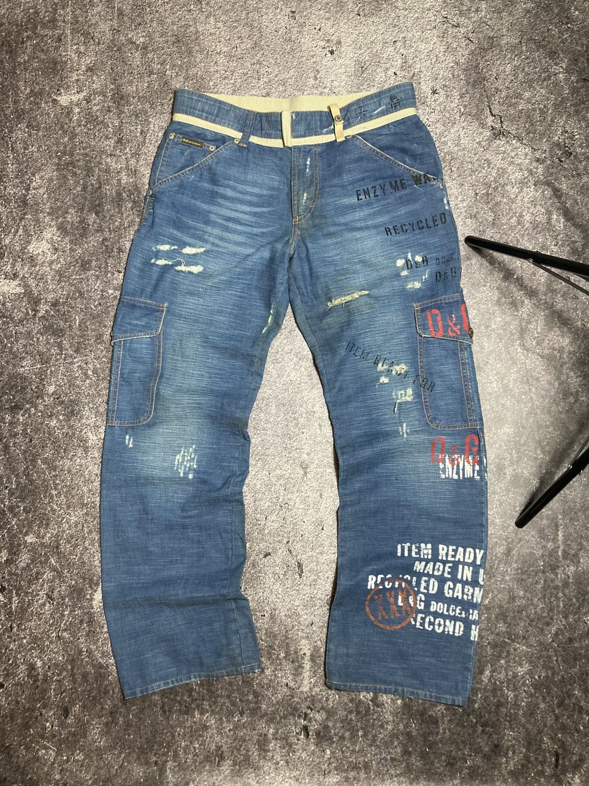 Dolce & Gabbana Vintage D&G Dolce Gabbana Cargo Pants Distressed Archive Size US 36 / EU 52 - 1 Thumbnail