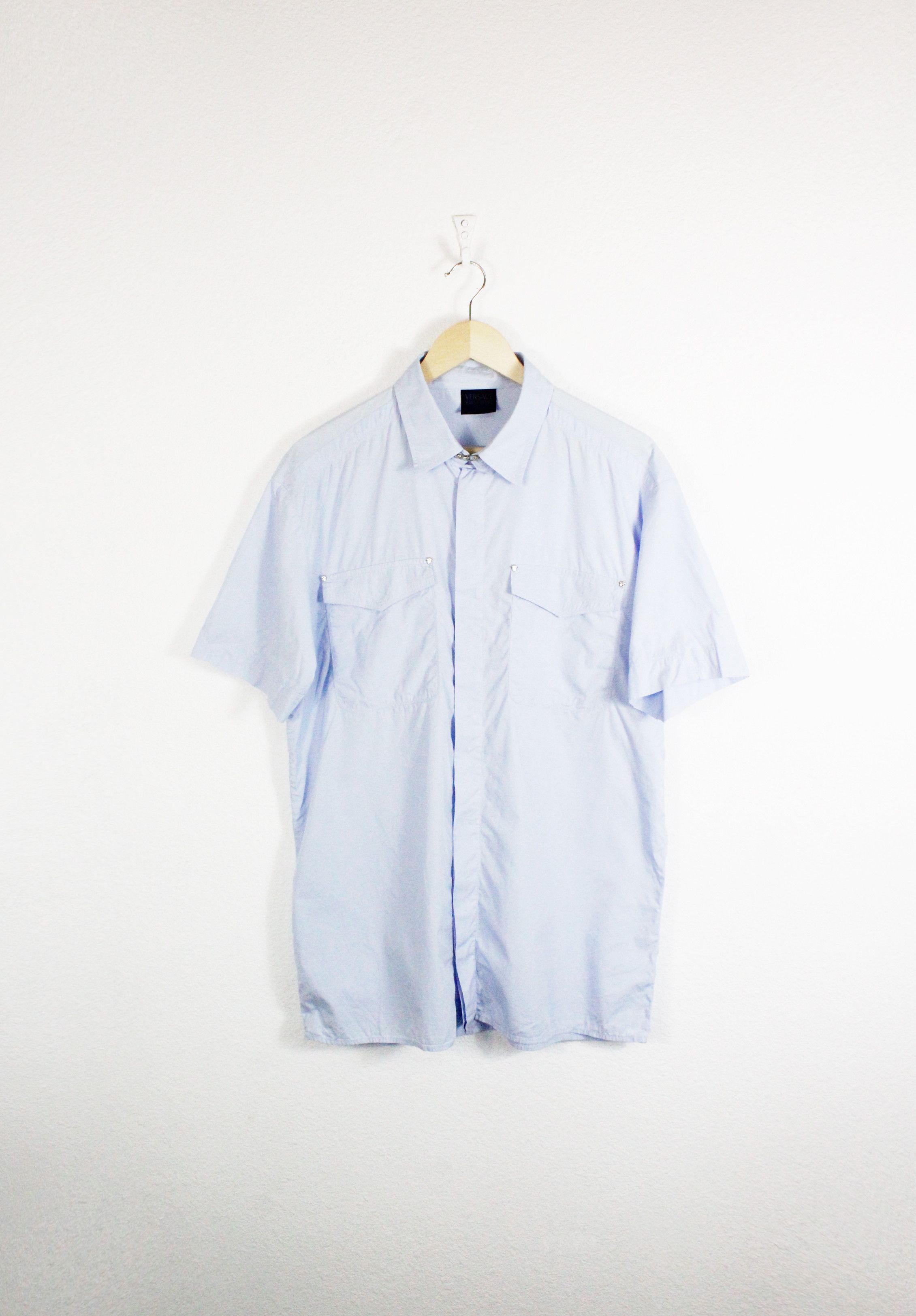 Versace Jeans Couture Versace Jeans Couture Medusa Logo Pins Blue Shirt XL Size US XL / EU 56 / 4 - 1 Thumbnail