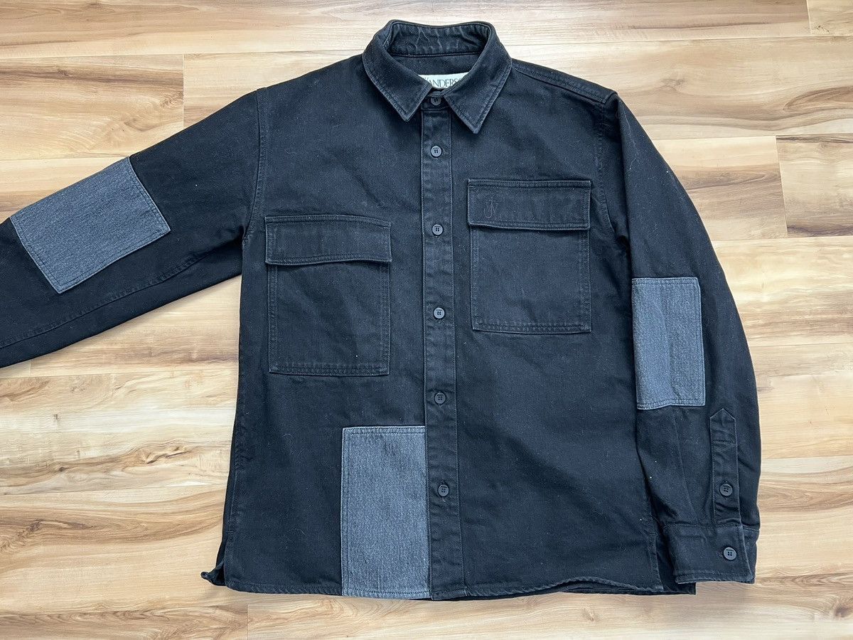 JW Anderson JW Anderson Denim Patchwork Overshirt Black Size US M / EU 48-50 / 2 - 1 Thumbnail
