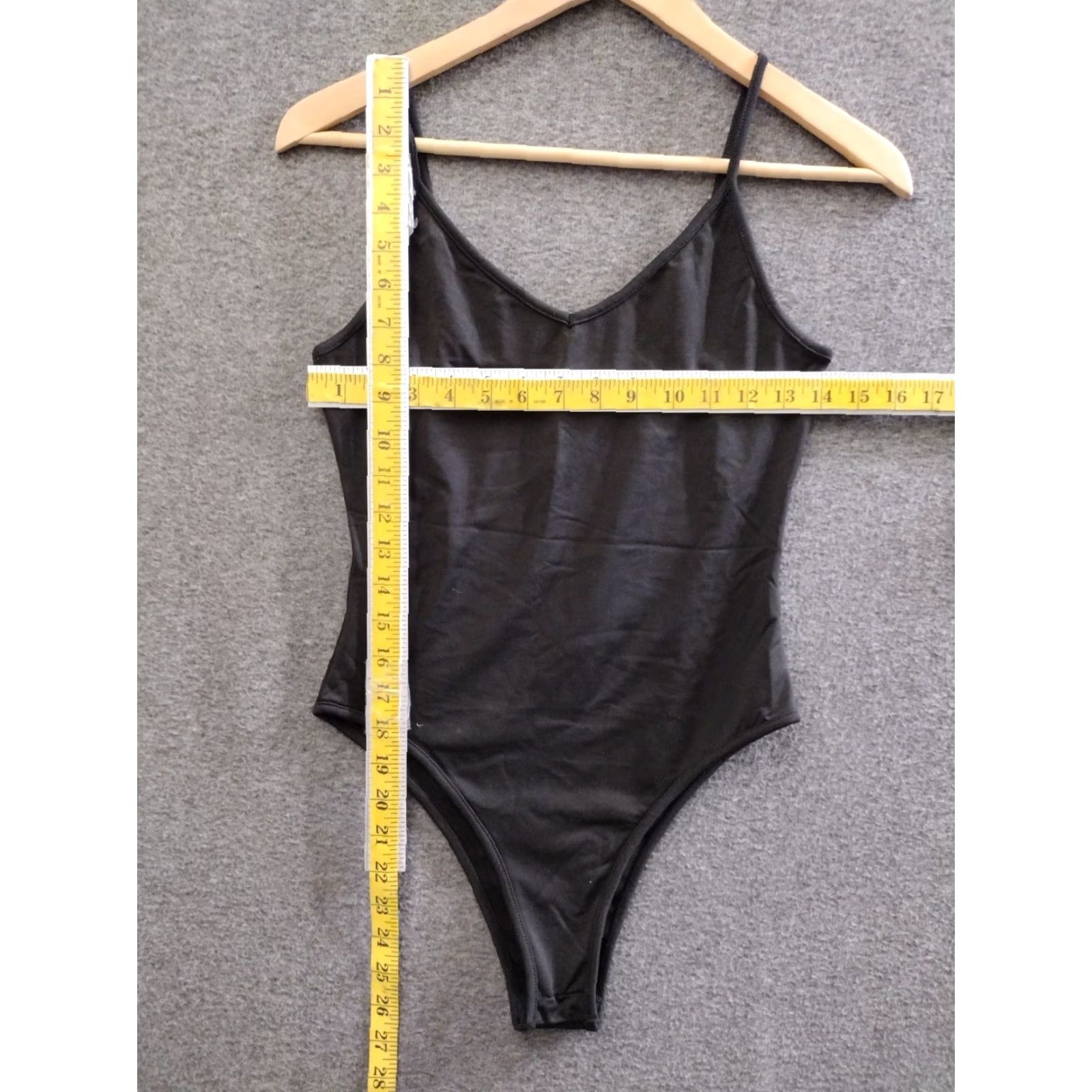 Vintage Bodysuit Black V-Neck Women's Sleeveless Size S Size S / US 4 / IT 40 - 4 Thumbnail