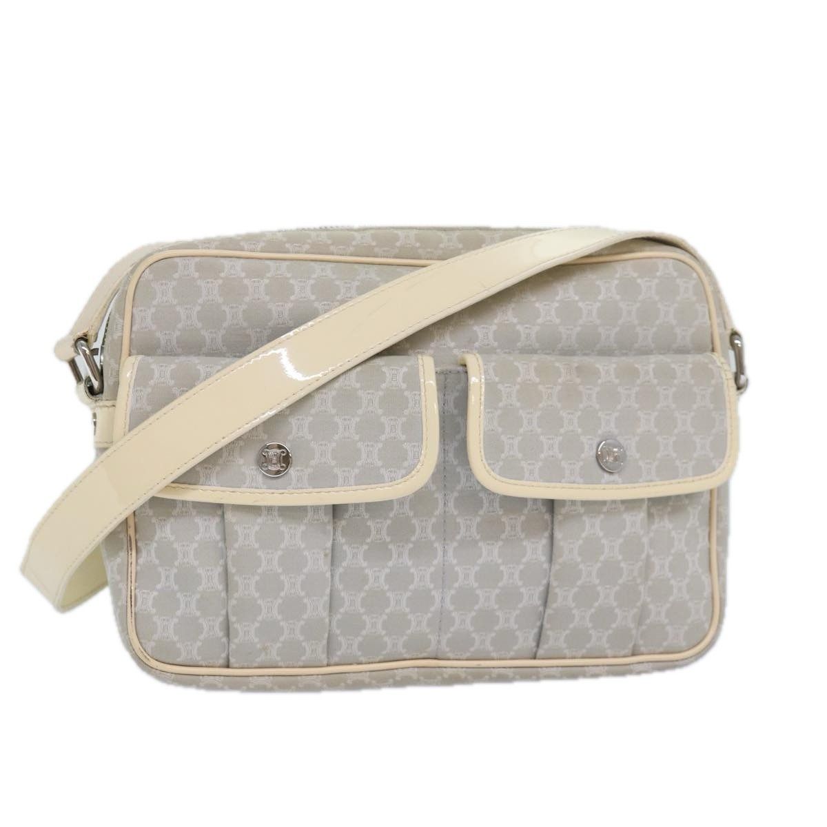 Celine Celine Vintage Macadam Shoulder Bag Canvas and Leather Size ONE SIZE - 1 Thumbnail