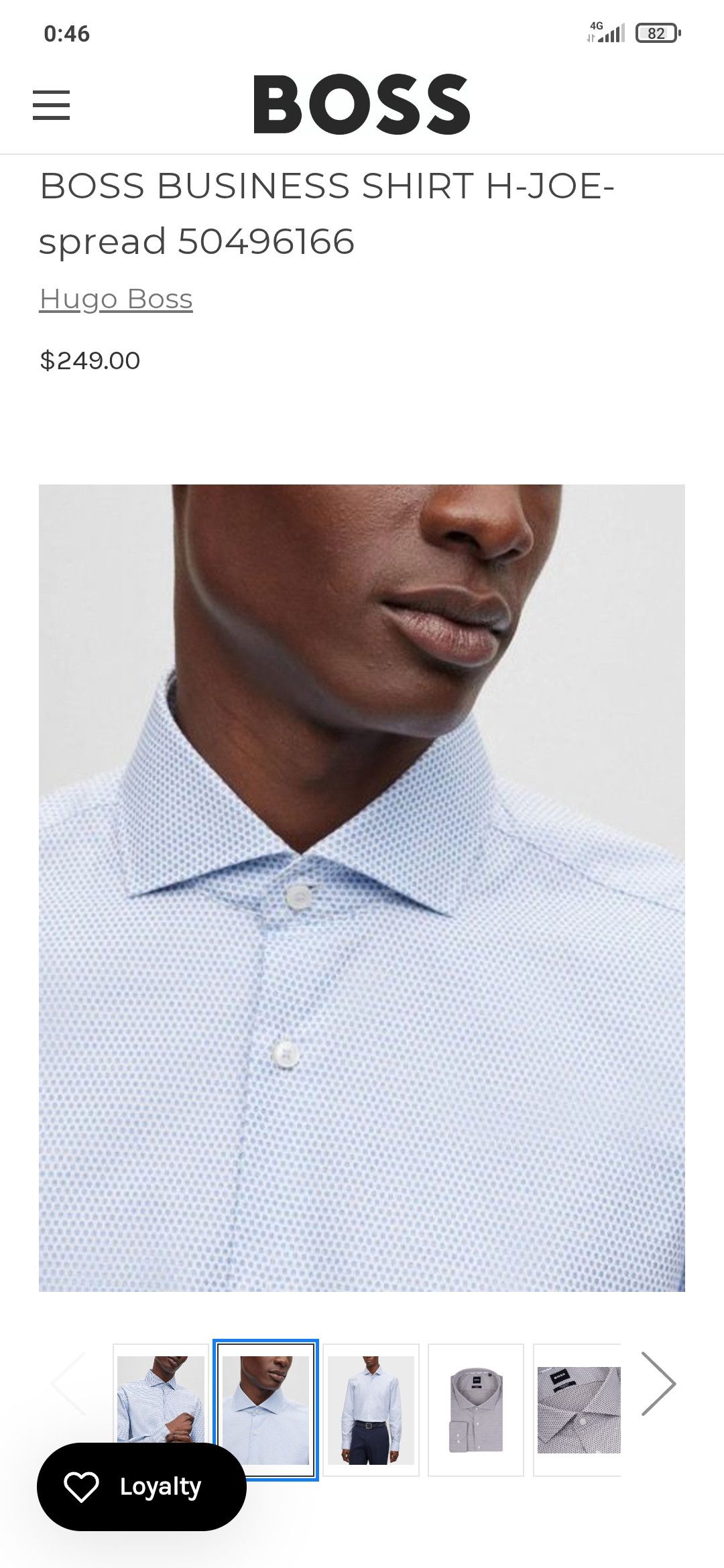 Hugo Boss BOSS BUSINESS SHIRT H-JOE-spread 50496166 Size US L / EU 52-54 / 3 - 4 Thumbnail