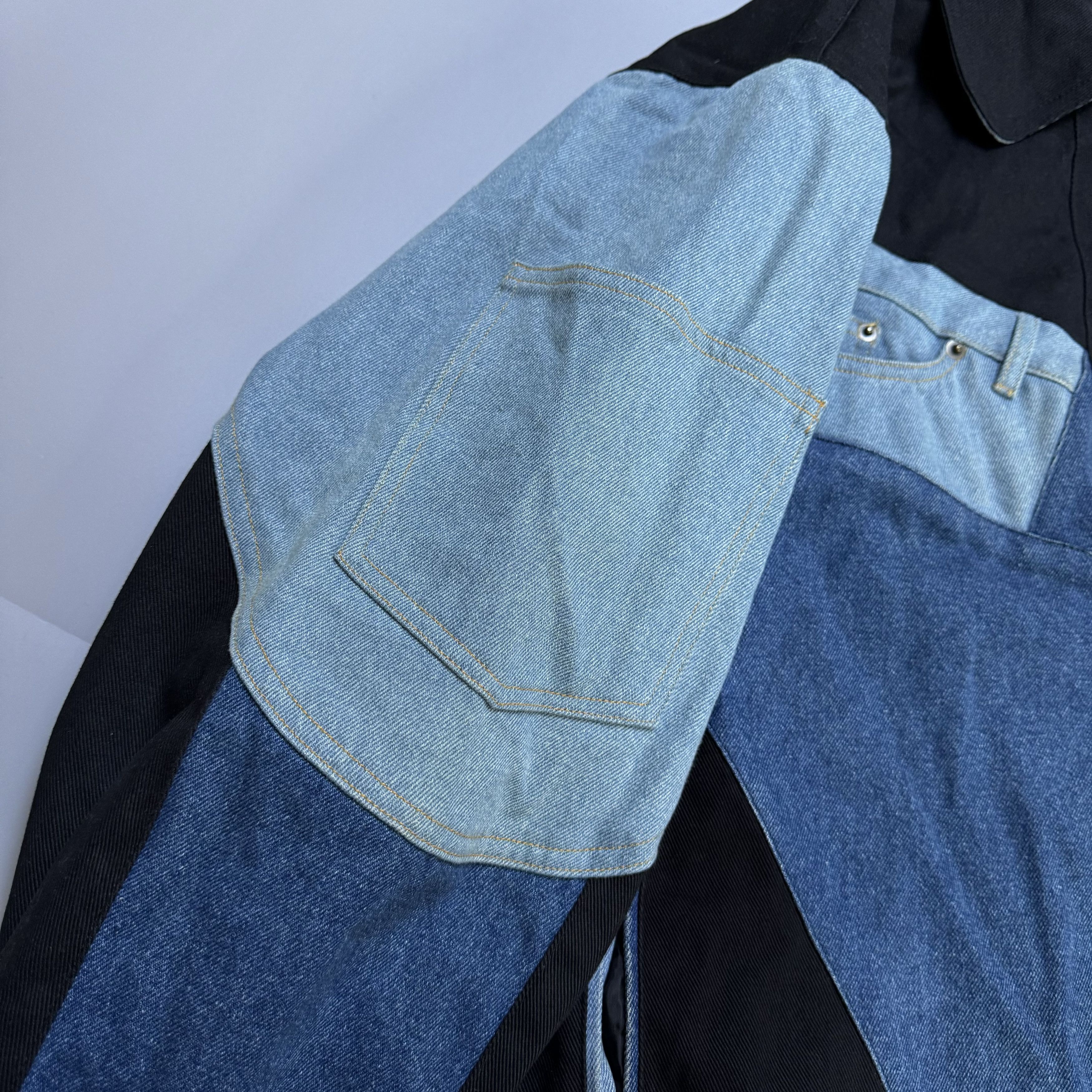 Handmade × Japanese Brand × Vintage VINTAGE 90S REWORKED DENIM JACKET WEST GERMANY RETRO STYLE Size US XL / EU 56 / 4 - 6 Thumbnail