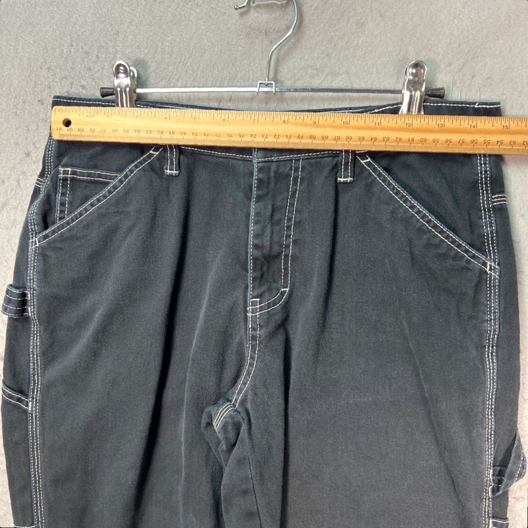 Dickies Dickies Womens Jeans Size 5 27 Black Relaxed Fit 5-Pocket Denim Carpenter Straight Mens/Womens? Size 27" / US 4 / IT 40 - 5 Thumbnail