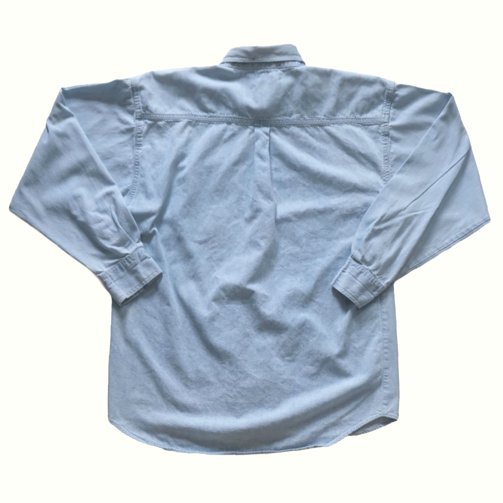 Hard Rock Cafe VINTAGE Hard Rock Cafe Denim Shirt Casual Button-Down XL Men Blue 90s New York Save the Planet Embroidered Button-Up Short/Long Sleeve? Size US XL / EU 56 / 4 - 3 Thumbnail