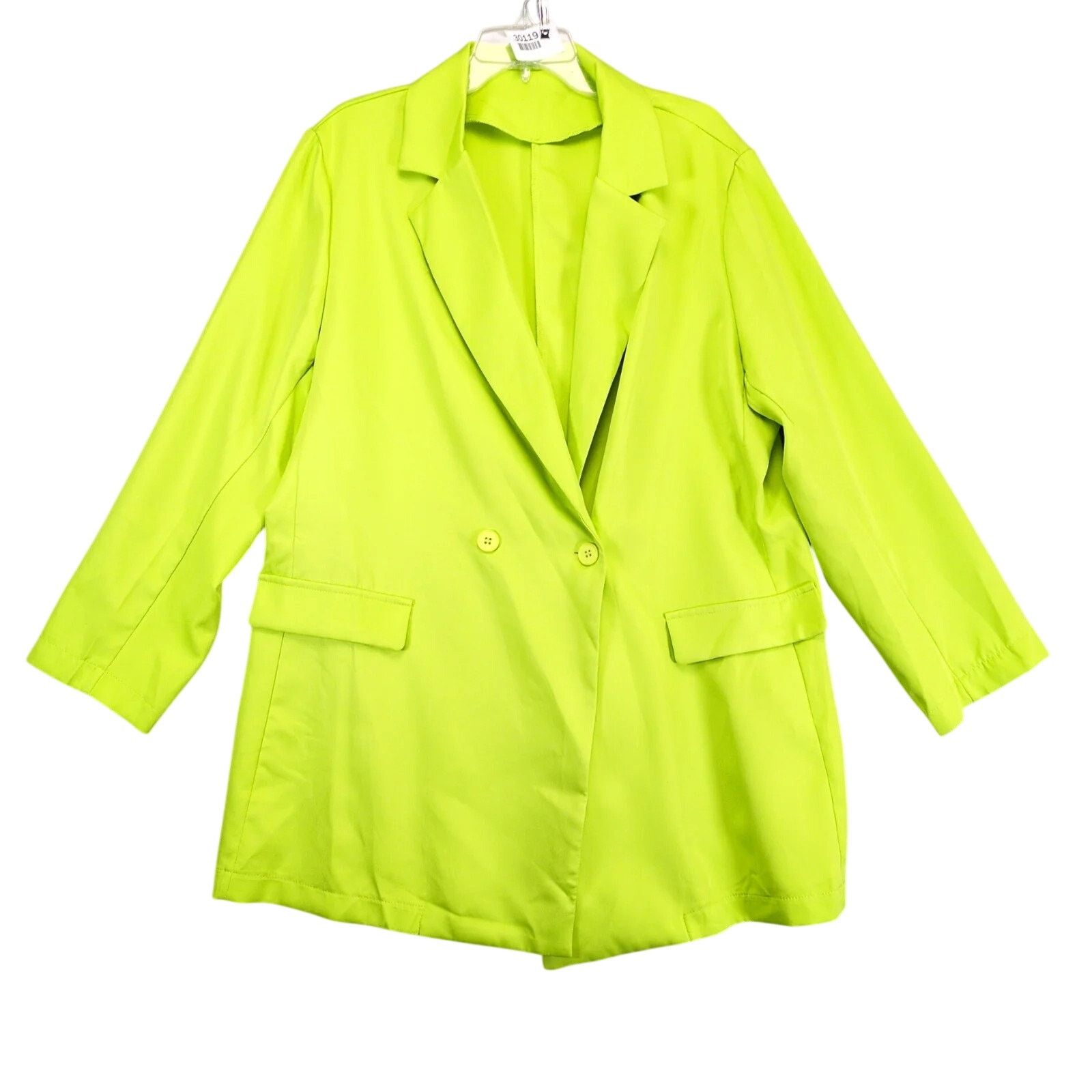 Shein Shein Curve Neon Lime Longline Blazer Jacket Women's 3XL Size 3XL / US 20-22 - 1 Thumbnail