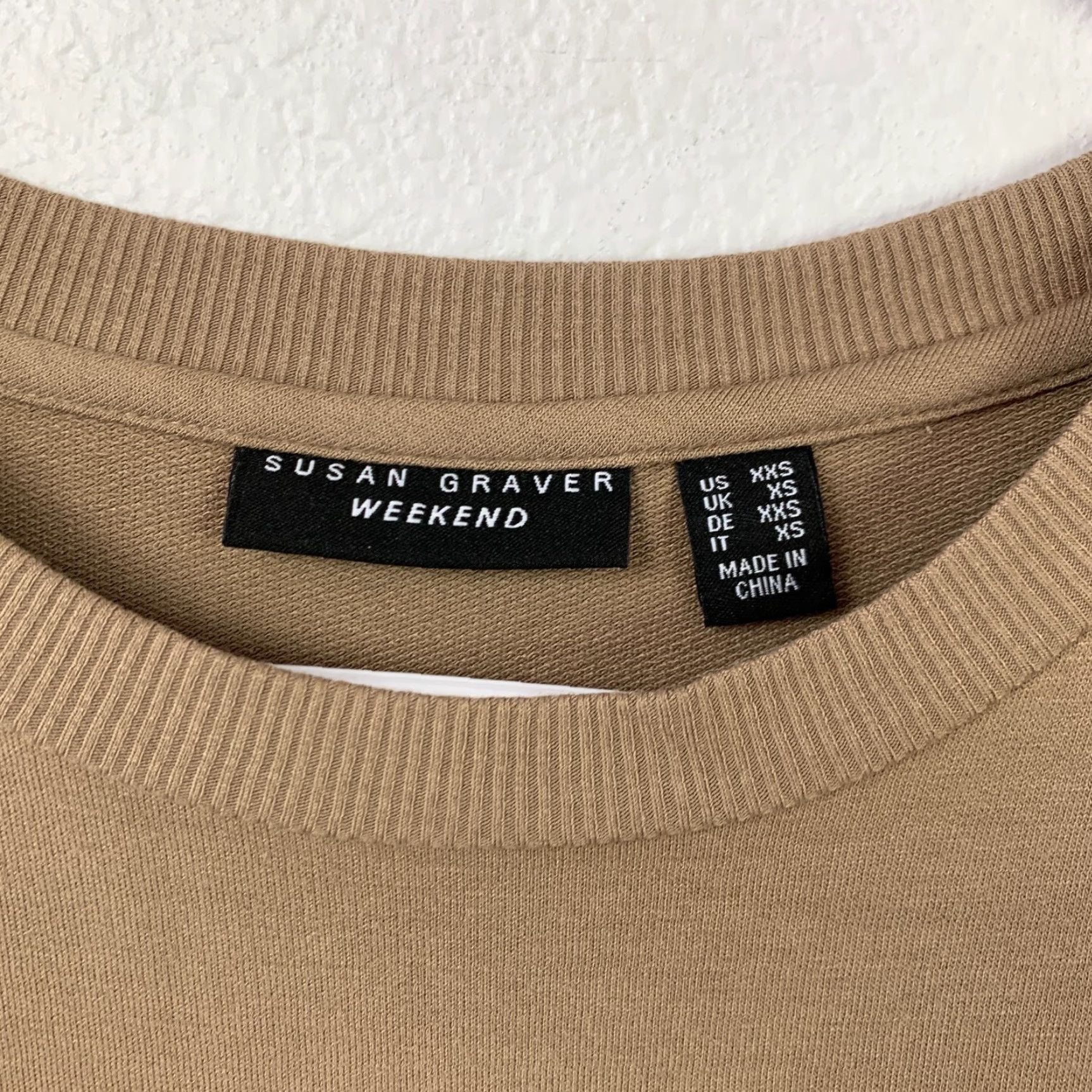 Vintage Susan Graver Weekend Brown Long Sleeve Shirt Tunic 2XS XXS Regular Cotton Blend Crew Neck Casual Travel Womens Vintage: No Size XXS / US 00 / IT 34 - 3 Thumbnail