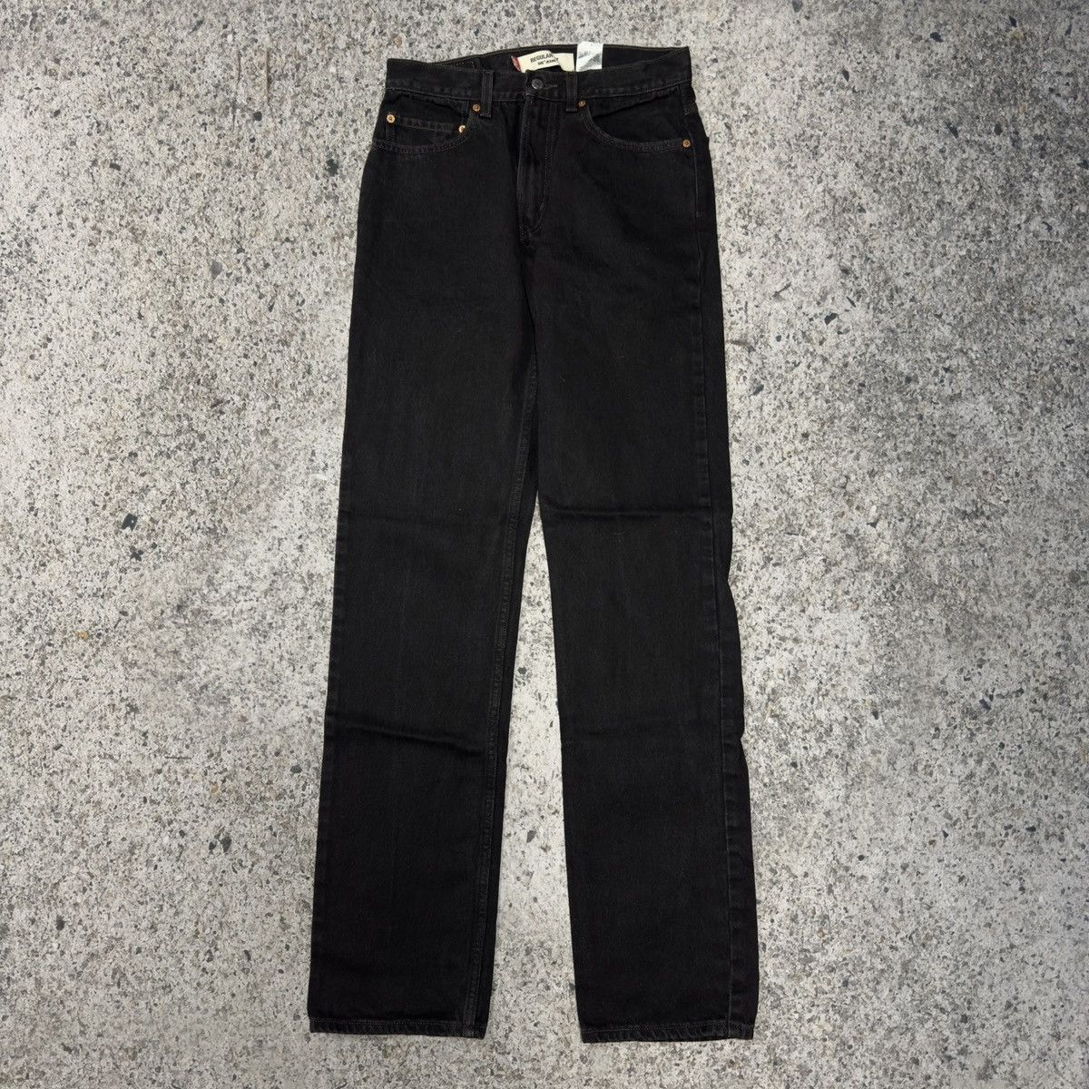 Levi's Vintage Levi’s 505 Black Straight Denim Jeans Size US 31 - 2 Thumbnail