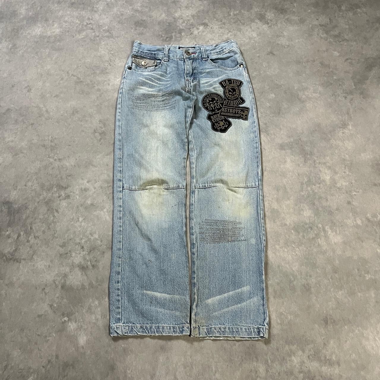 Kapital 2000s Japanese Hysteric Acne Skull Wash Denim y2k Lgb Ifsix Size 24" / US 00 / IT 34 - 1 Thumbnail