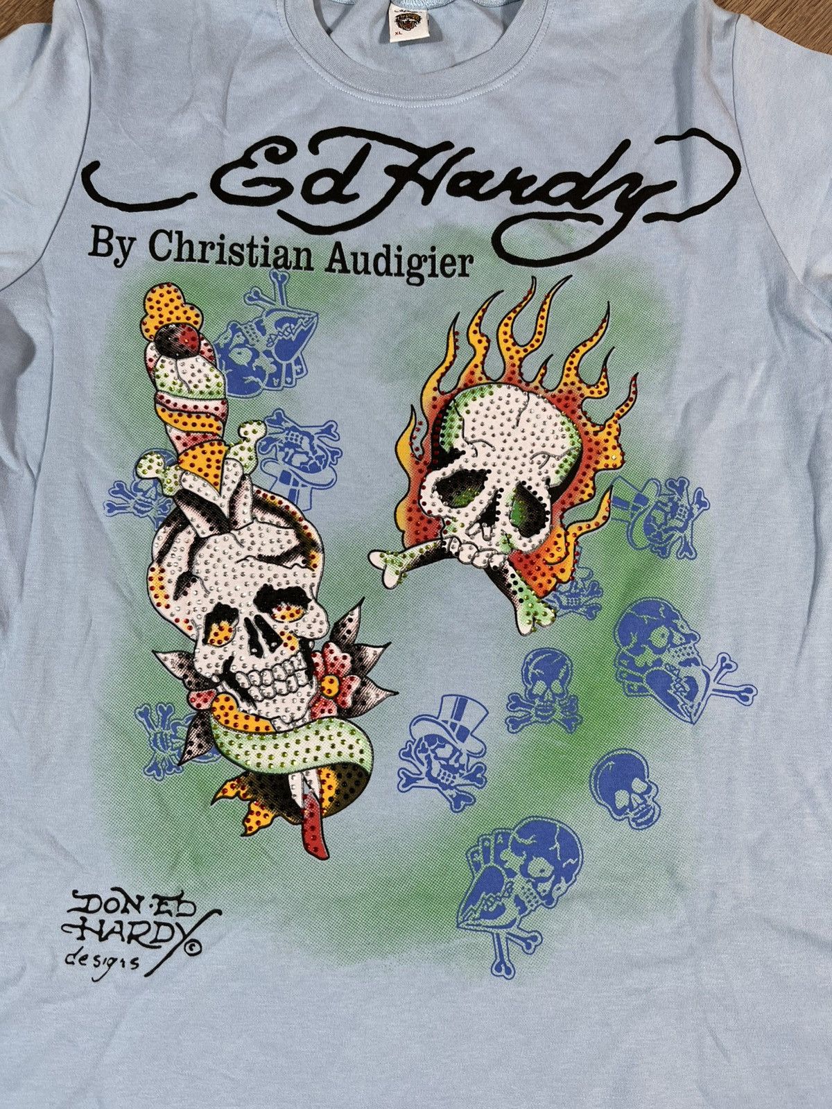 Ed Hardy Ed Hardy T Shirt Skull Vintage Size US XL / EU 56 / 4 - 2 Thumbnail