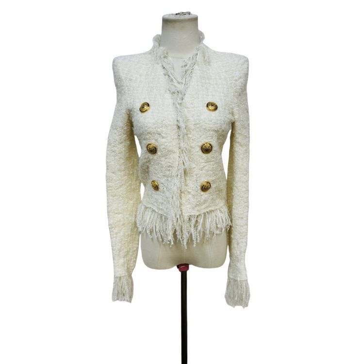 Balmain Balmain Fringe Texture Blazer Size 34 Size XS / US 0-2 / IT 36-38 - 1 Thumbnail