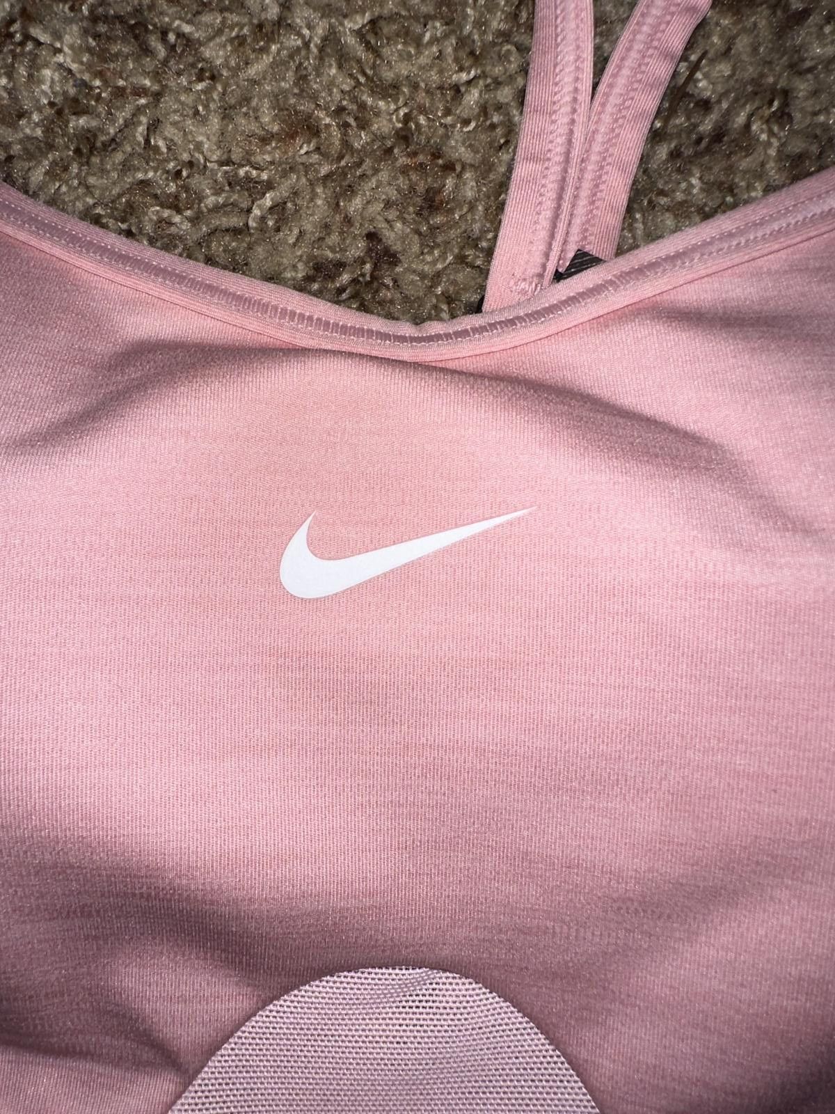 Nike Nike Women's Indy Black/White LS Padded U-Neck Sports Bra Size ONE SIZE - 2 Thumbnail