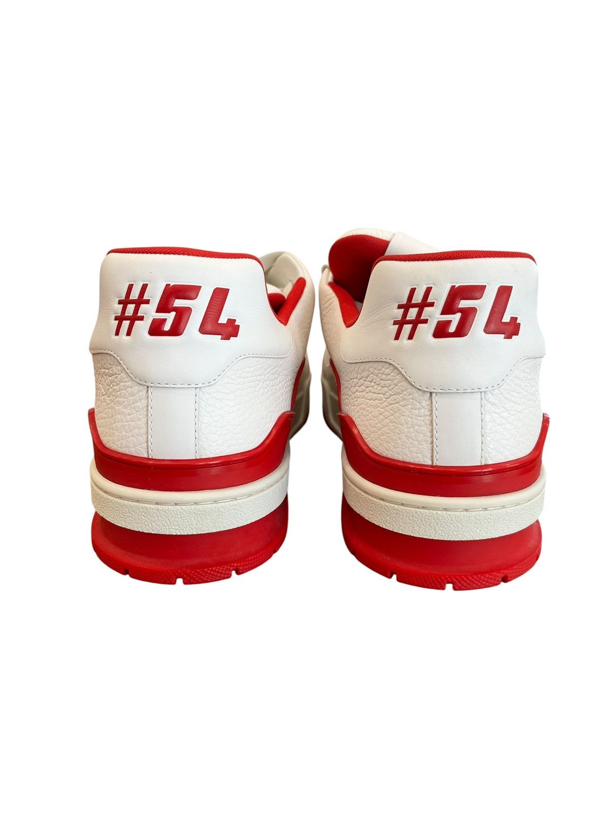 Louis Vuitton Louis Vuitton Trainer #54 Signature White Red Size US 13 / EU 46 - 5 Thumbnail